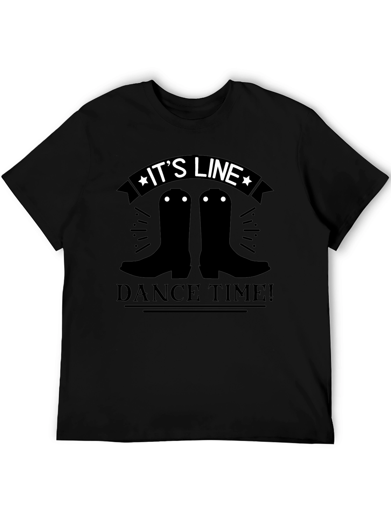 Black Line Dance Time T-Shirt - Country Western Style view 5
