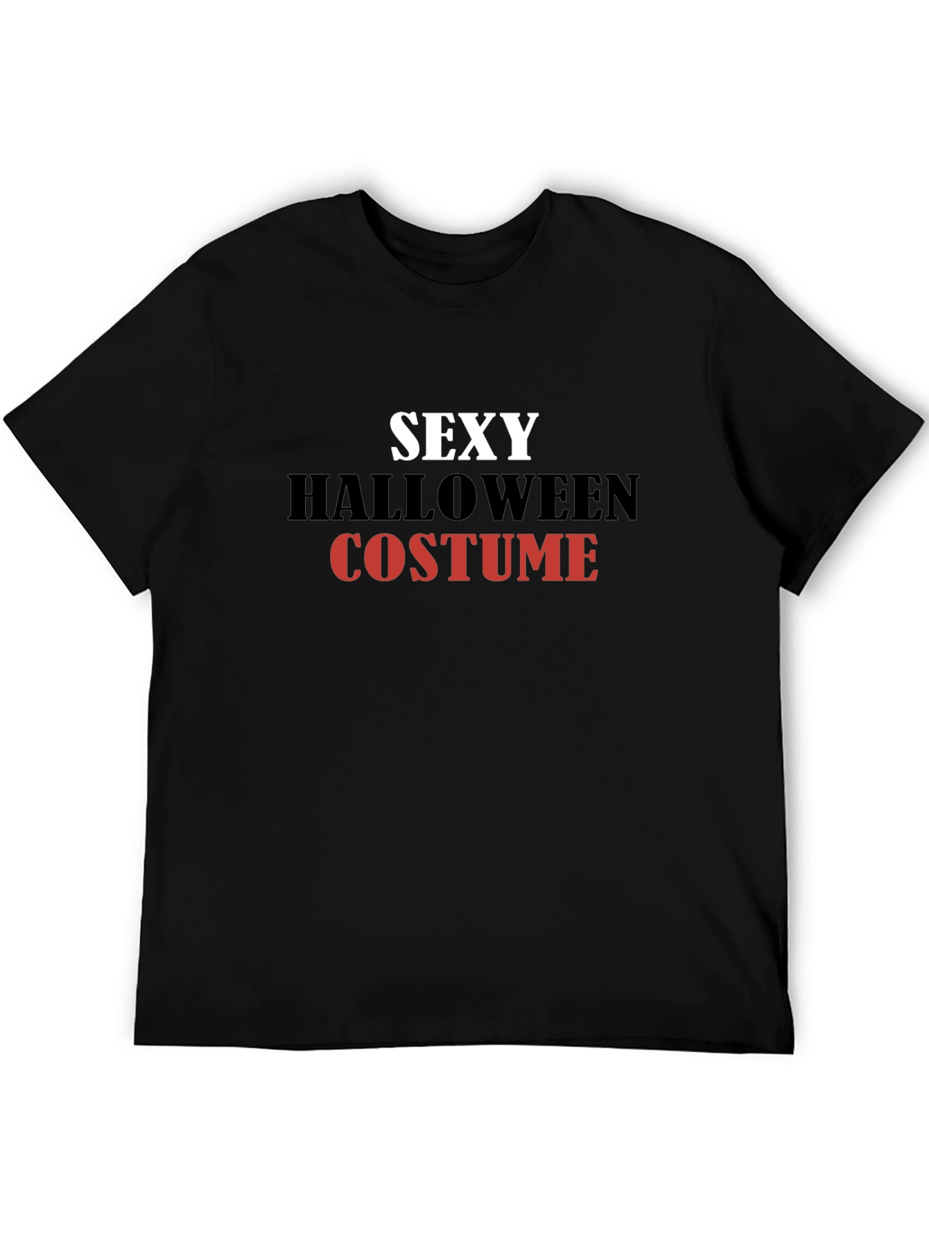 Black Sexy Halloween Costume Graphic T-Shirt view 5