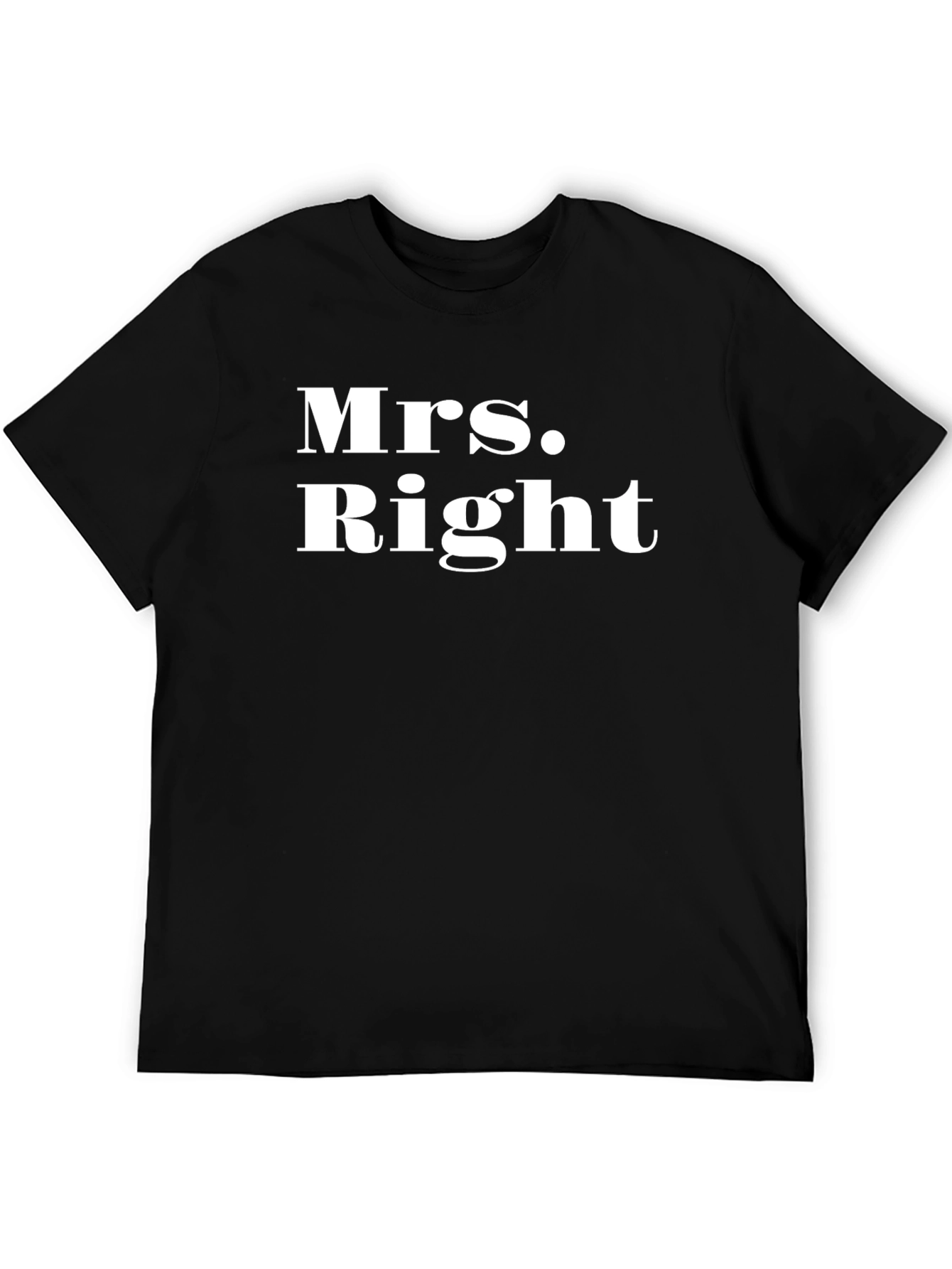 Black Mrs. Right Black Graphic T-Shirt view 5