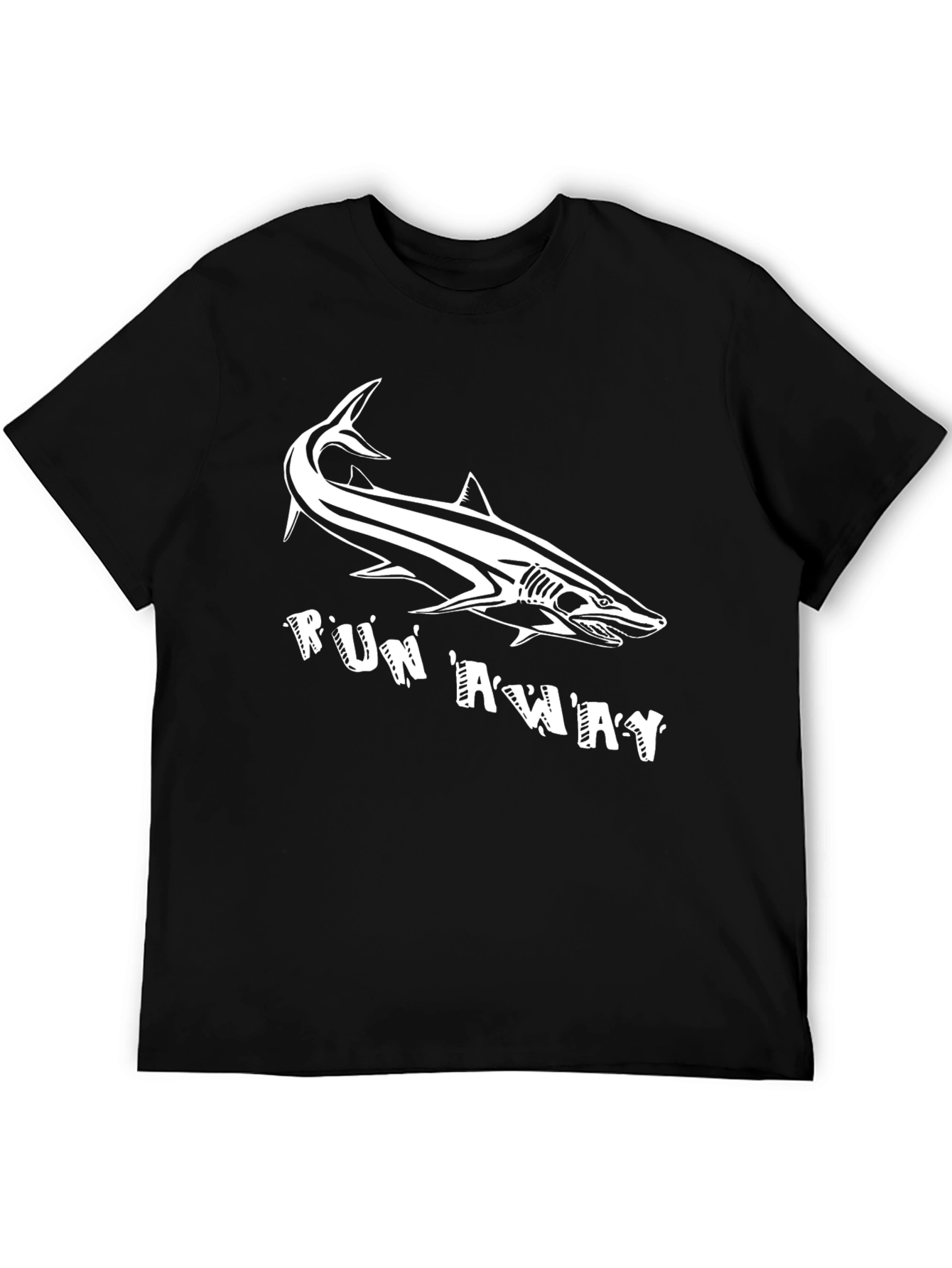 Black Shark Run Away Graphic Tee view 5