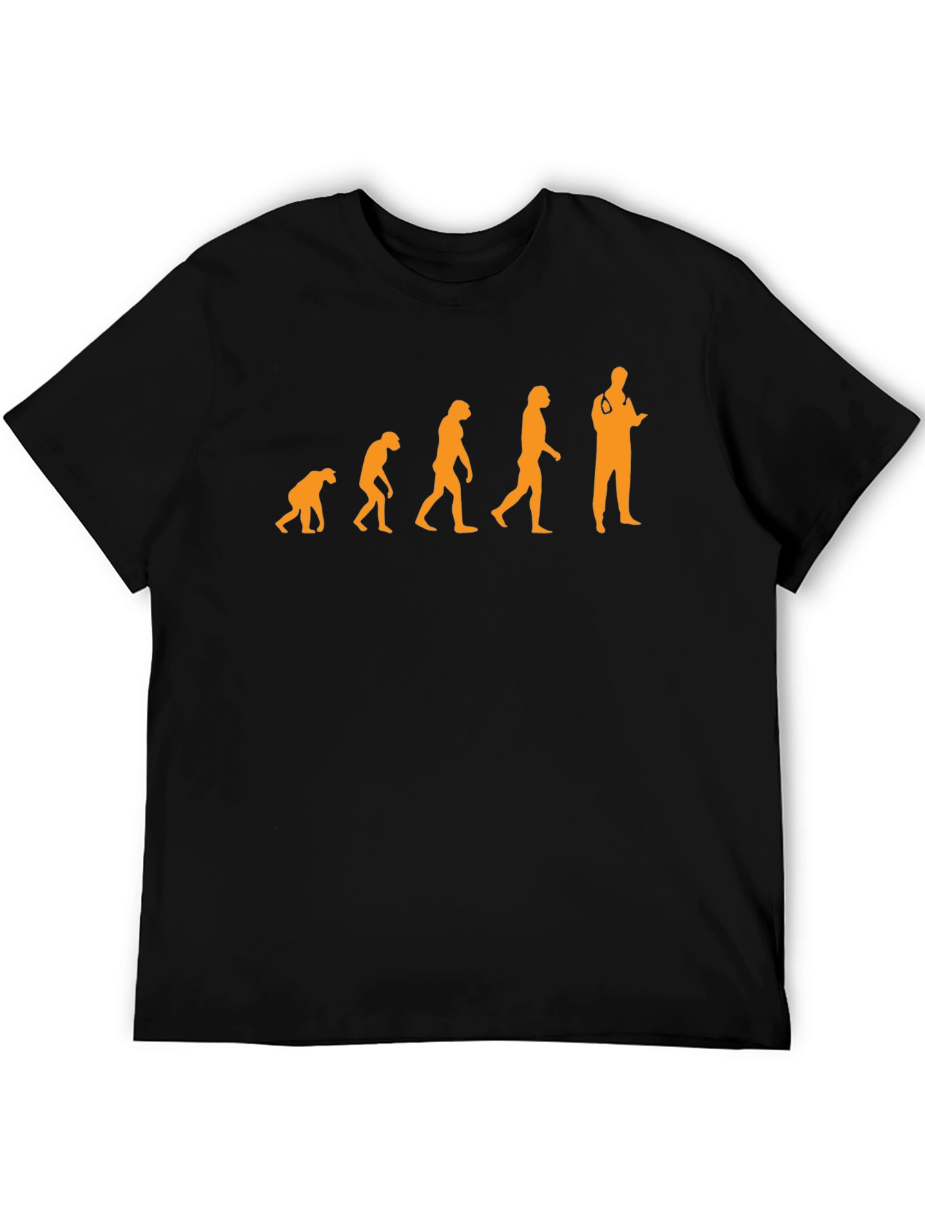 Black Evolution of Doctor T-Shirt - Black Cotton Tee view 5