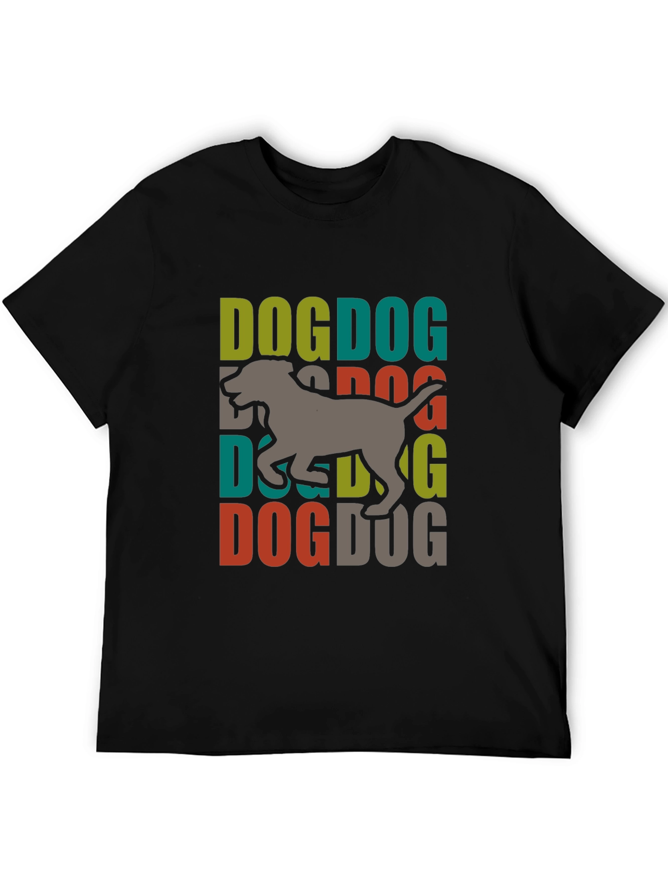 Black Dog Graphic Print Tee - Trendy Dog Lover T-Shirt view 5