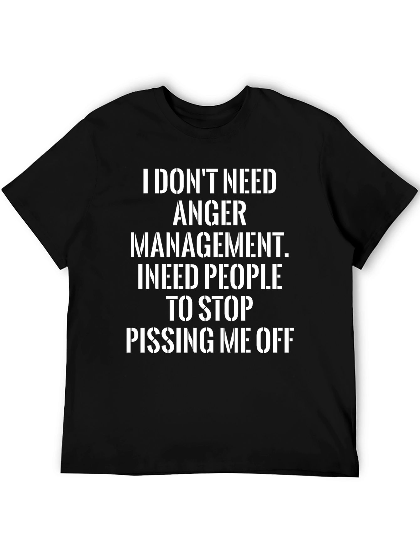 Black I Don't Need Anger Management T-Shirt view 5