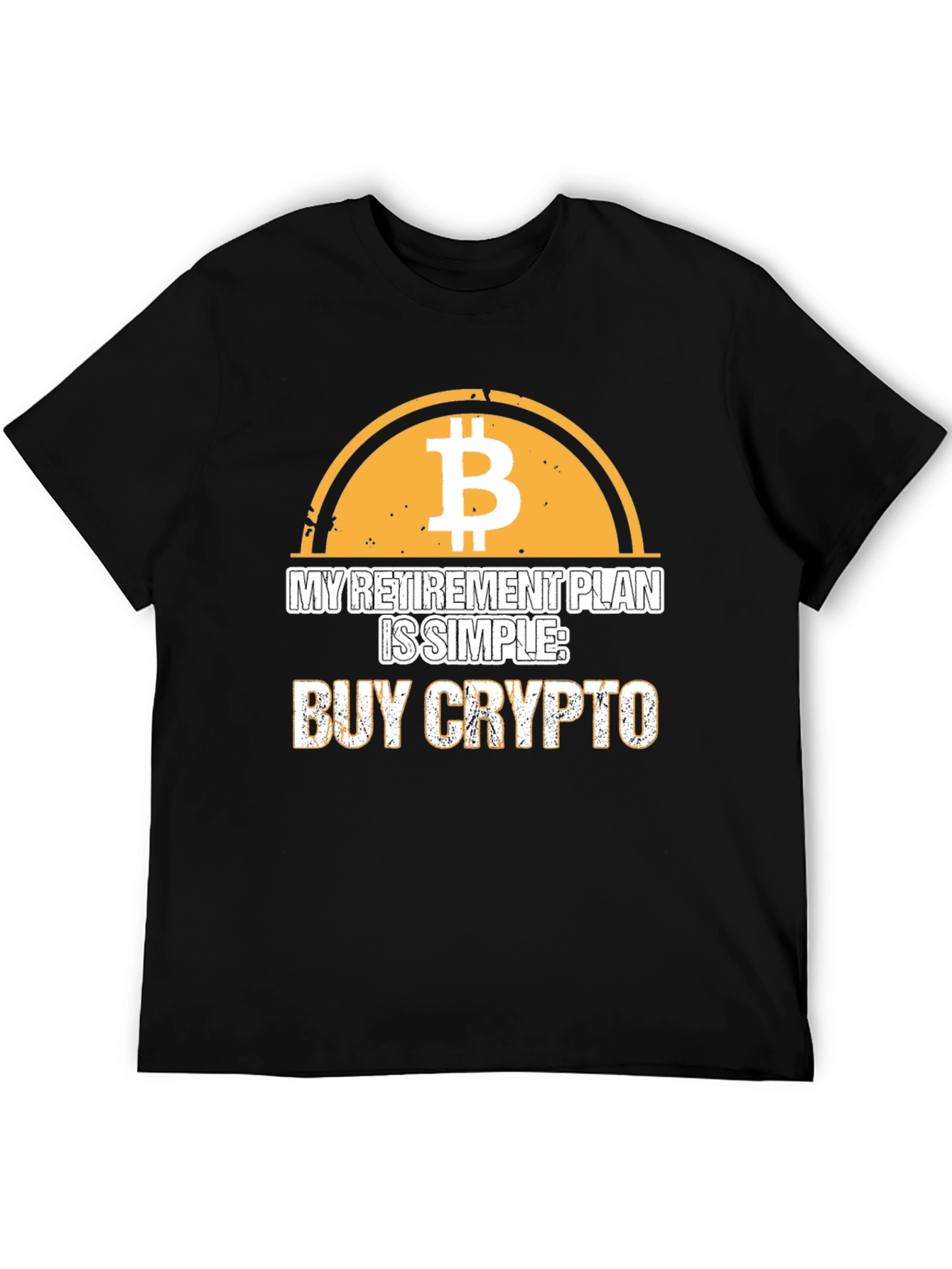 Black Buy Crypto Retirement Plan T-Shirt view 5