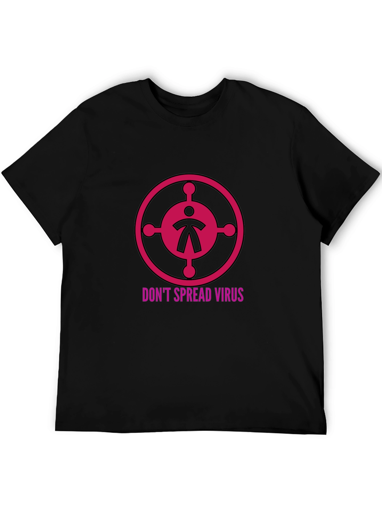 Black Don't Spread Virus Graphic Tee view 5