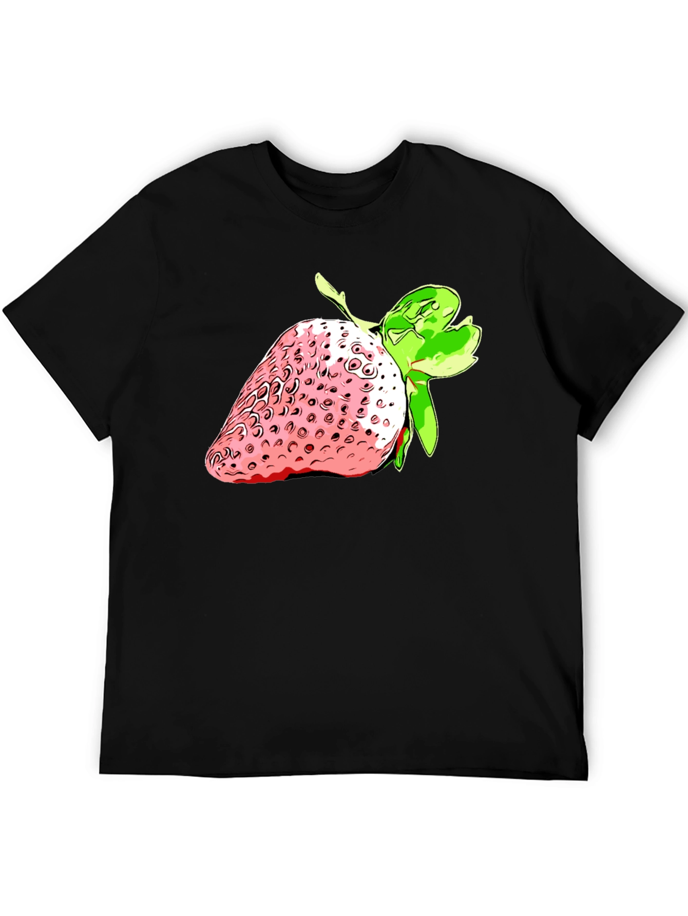 Black Strawberry Graphic Black T-Shirt - Fresh Style view 5