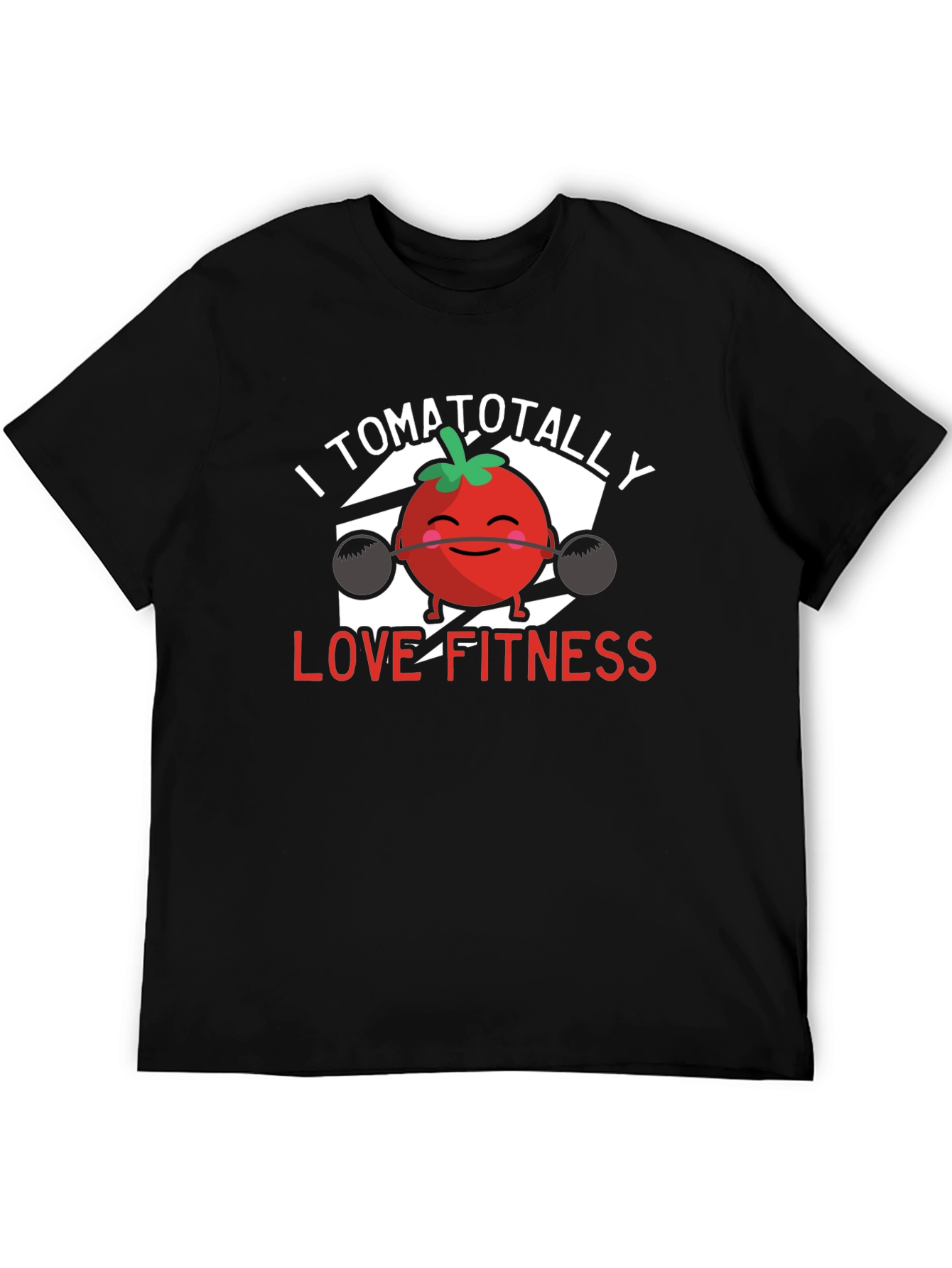 Black I Tomatotally Love Fitness T-Shirt - Black view 5