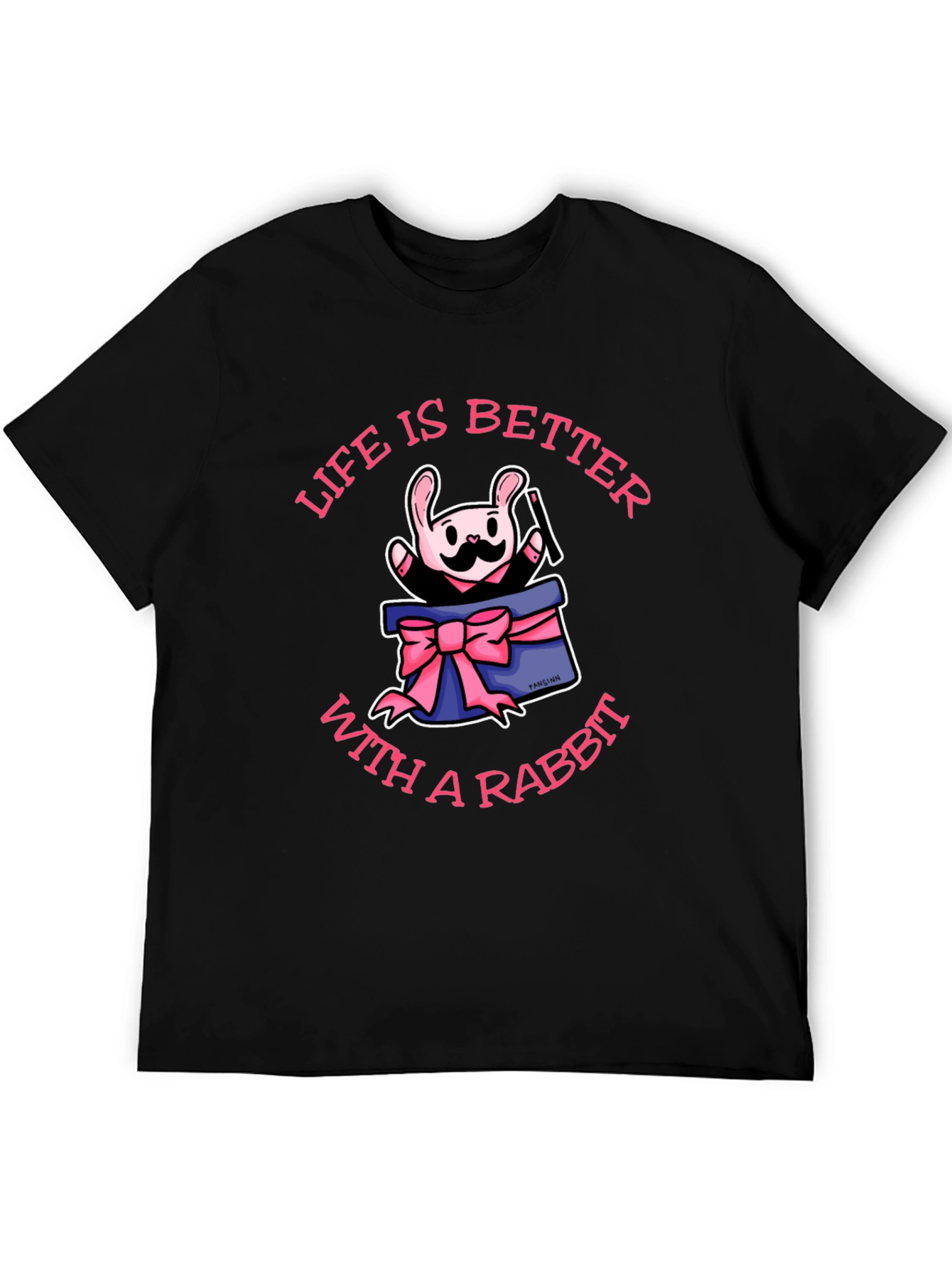 Black Life Is Better With A Rabbit T-Shirt view 5