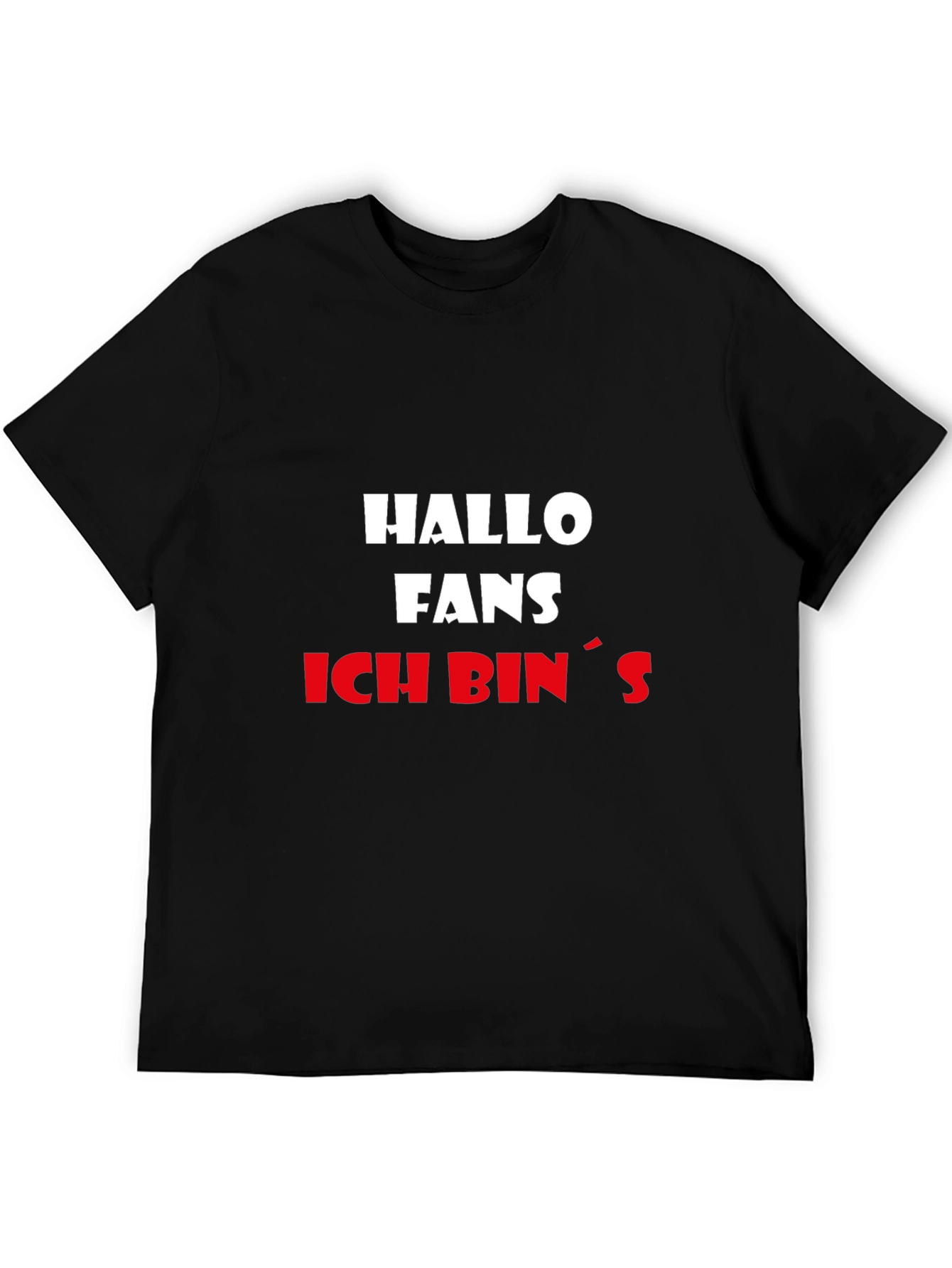 Black Hallo Fans T-Shirt - Men's Black Graphic Tee view 5