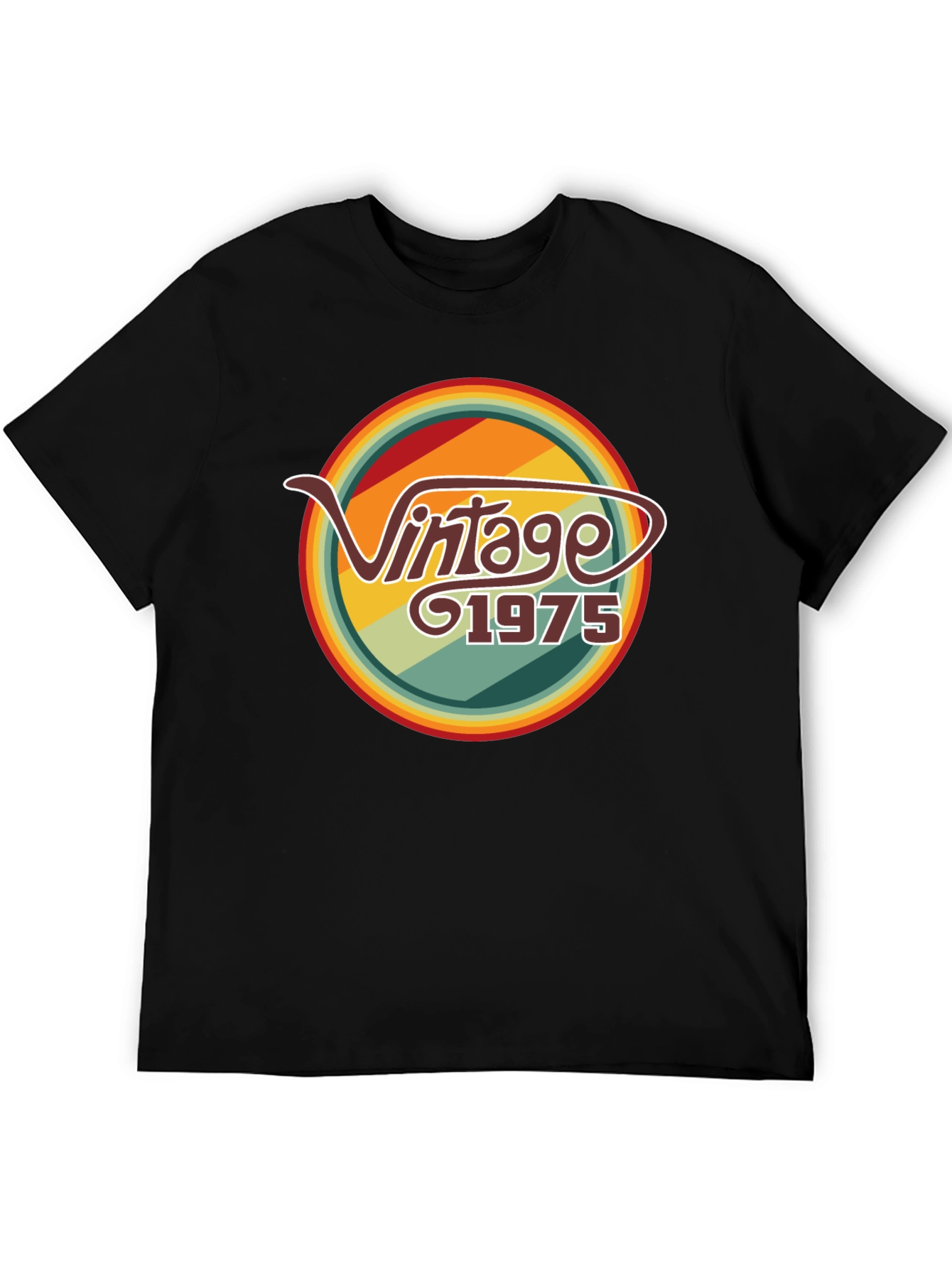Black Vintage 1975 Graphic T-Shirt - Retro Style view 5