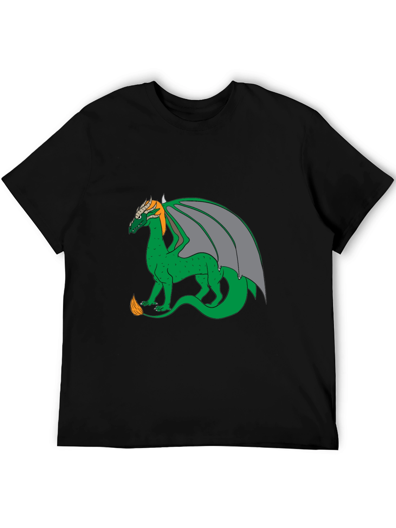 Black Dragon Graphic Tee - Black Cotton Blend Casual Wear view 5