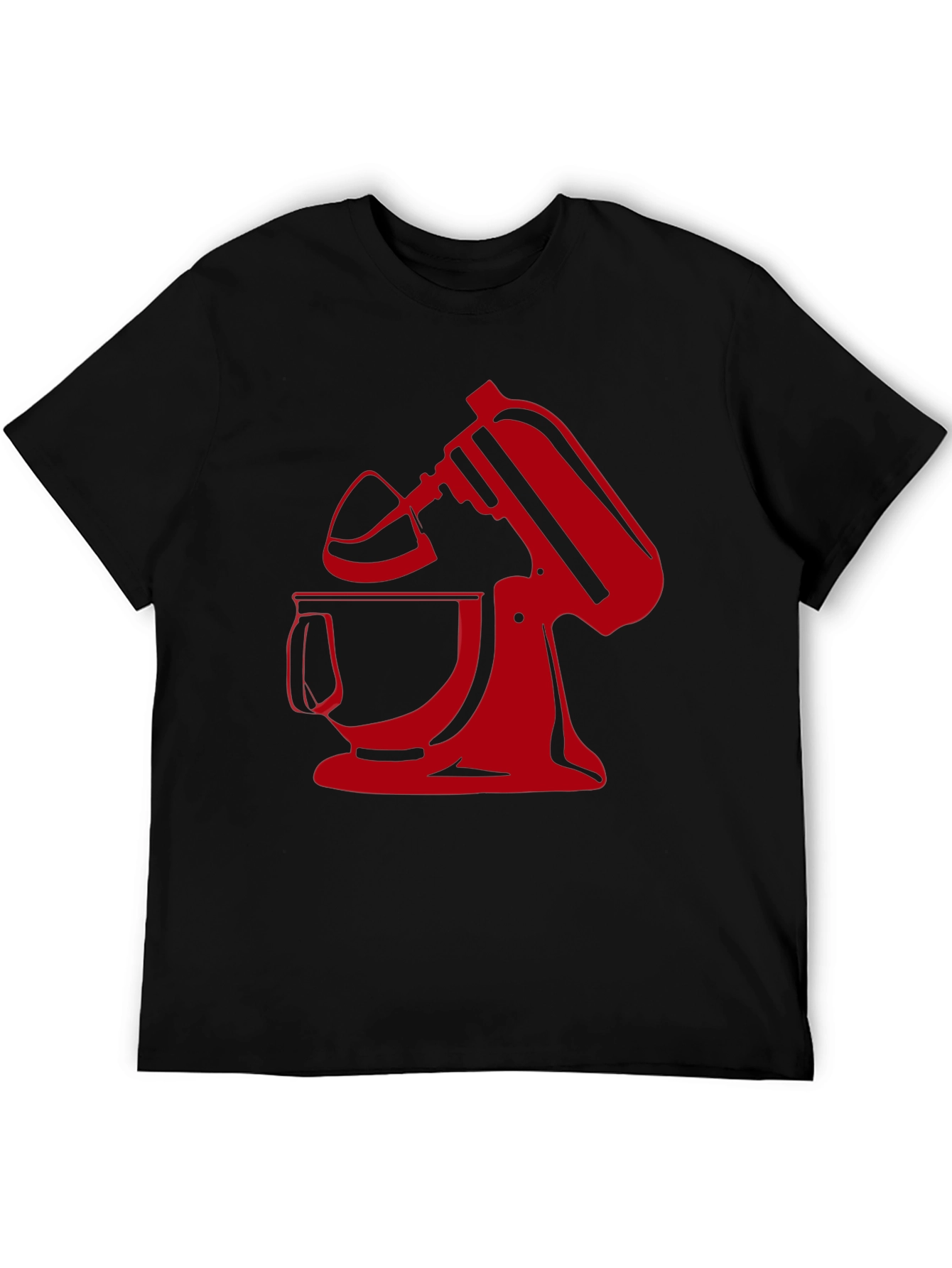 Black Red Mixer Graphic T-Shirt - Baking Enthusiast Apparel view 5