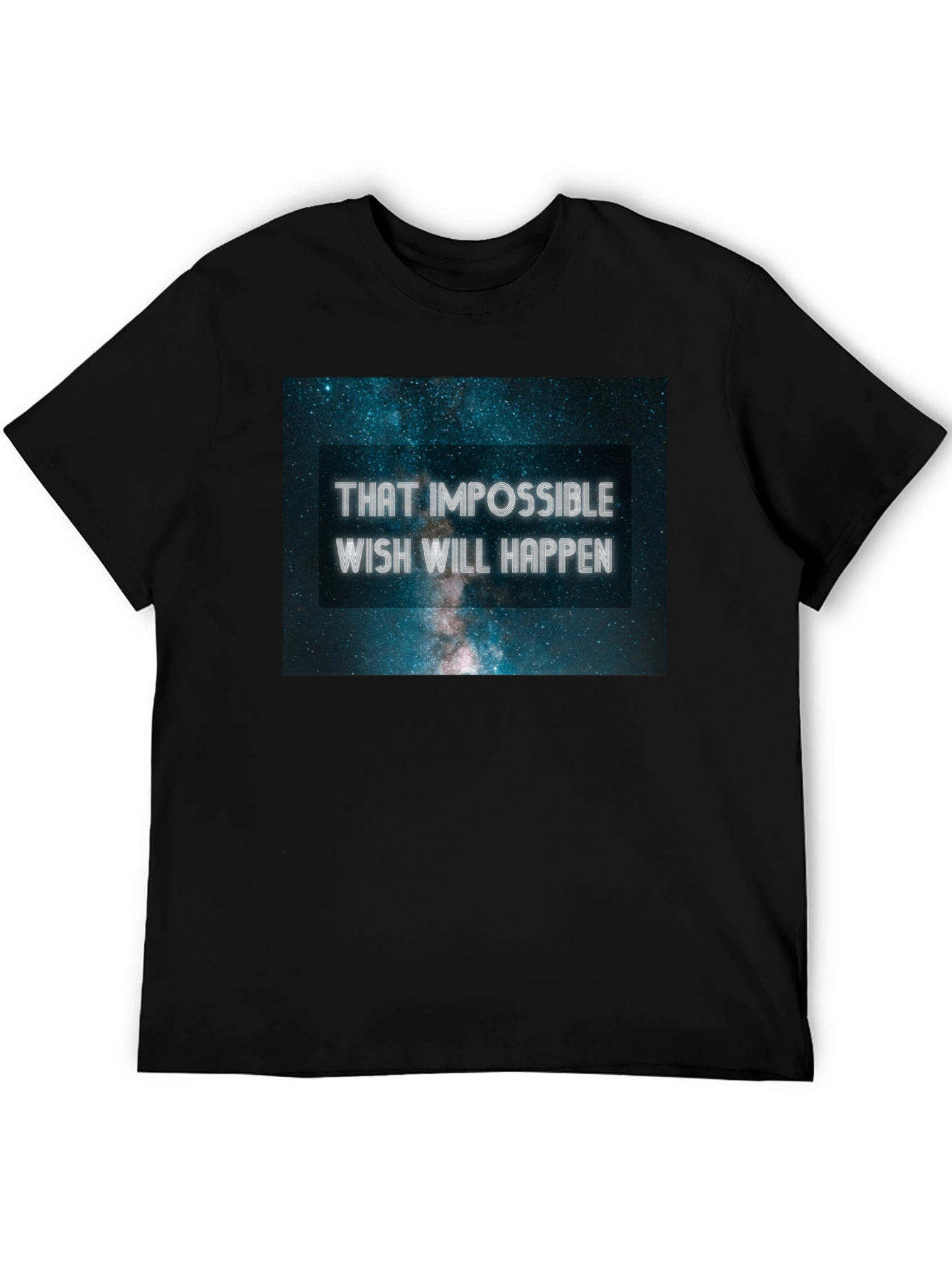 Black Impossible Wish Tee - Galaxy Dream view 5