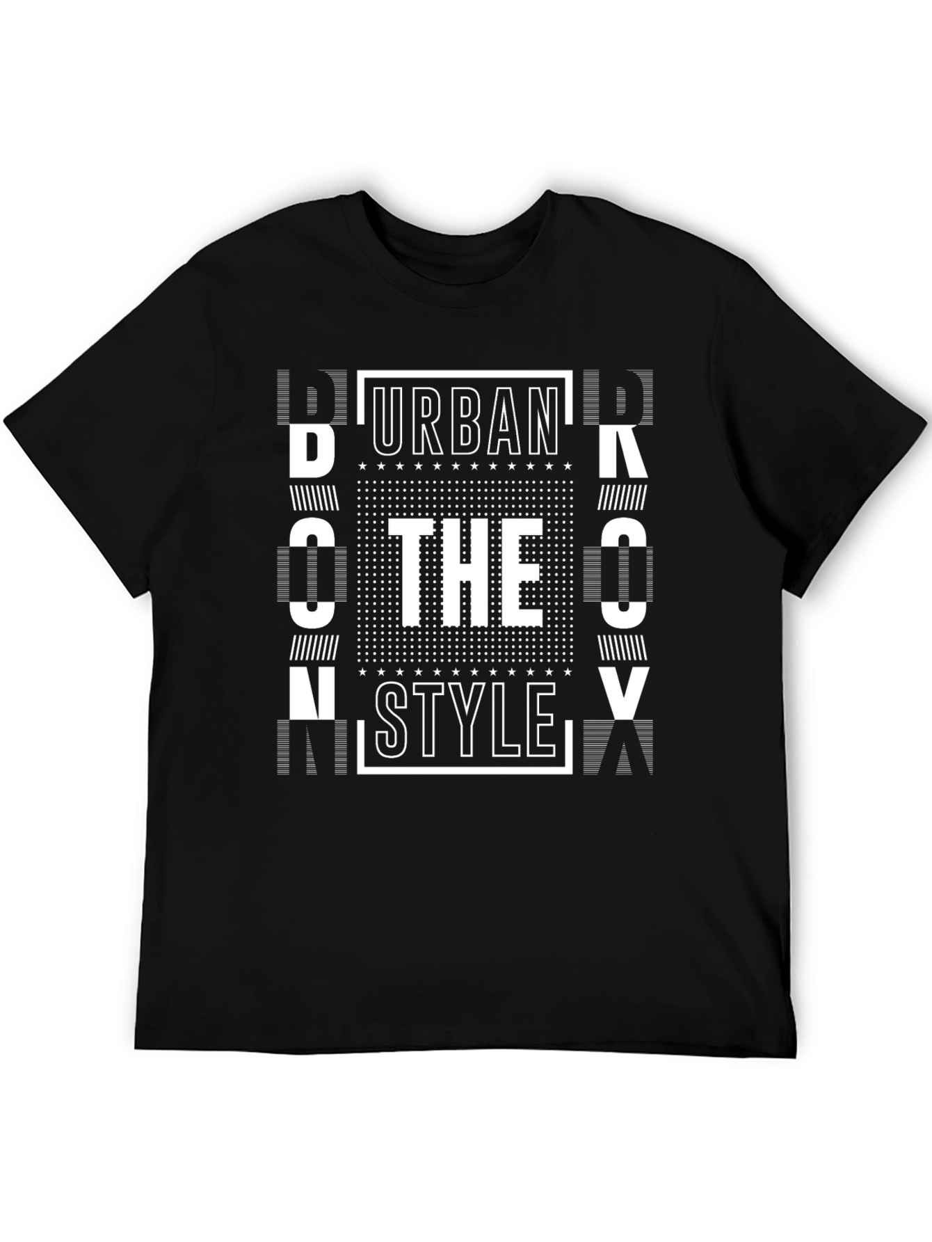 Black Urban Style Graphic Print Black T-Shirt view 5