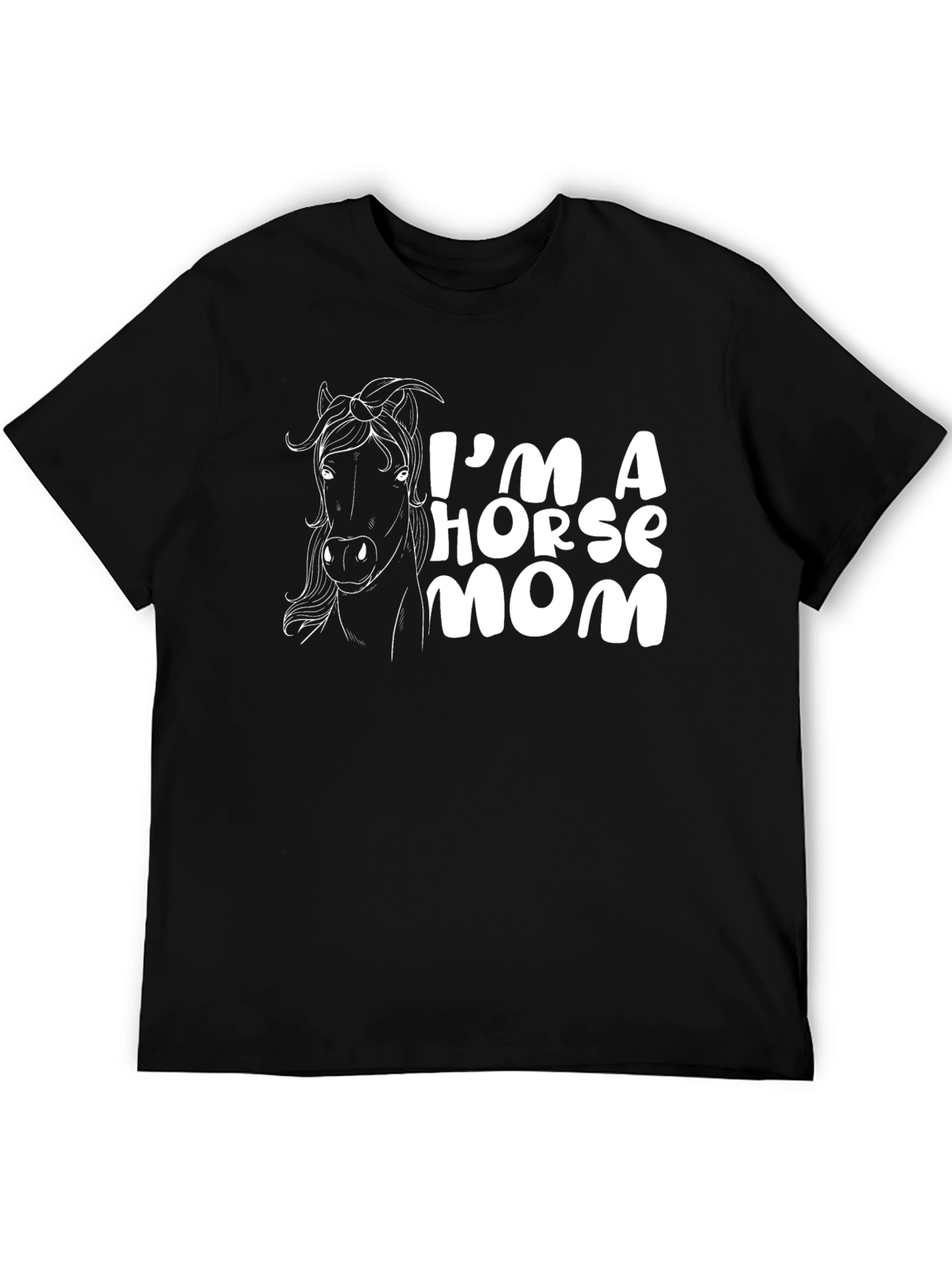 Black I'm A Horse Mom Graphic Tee view 5