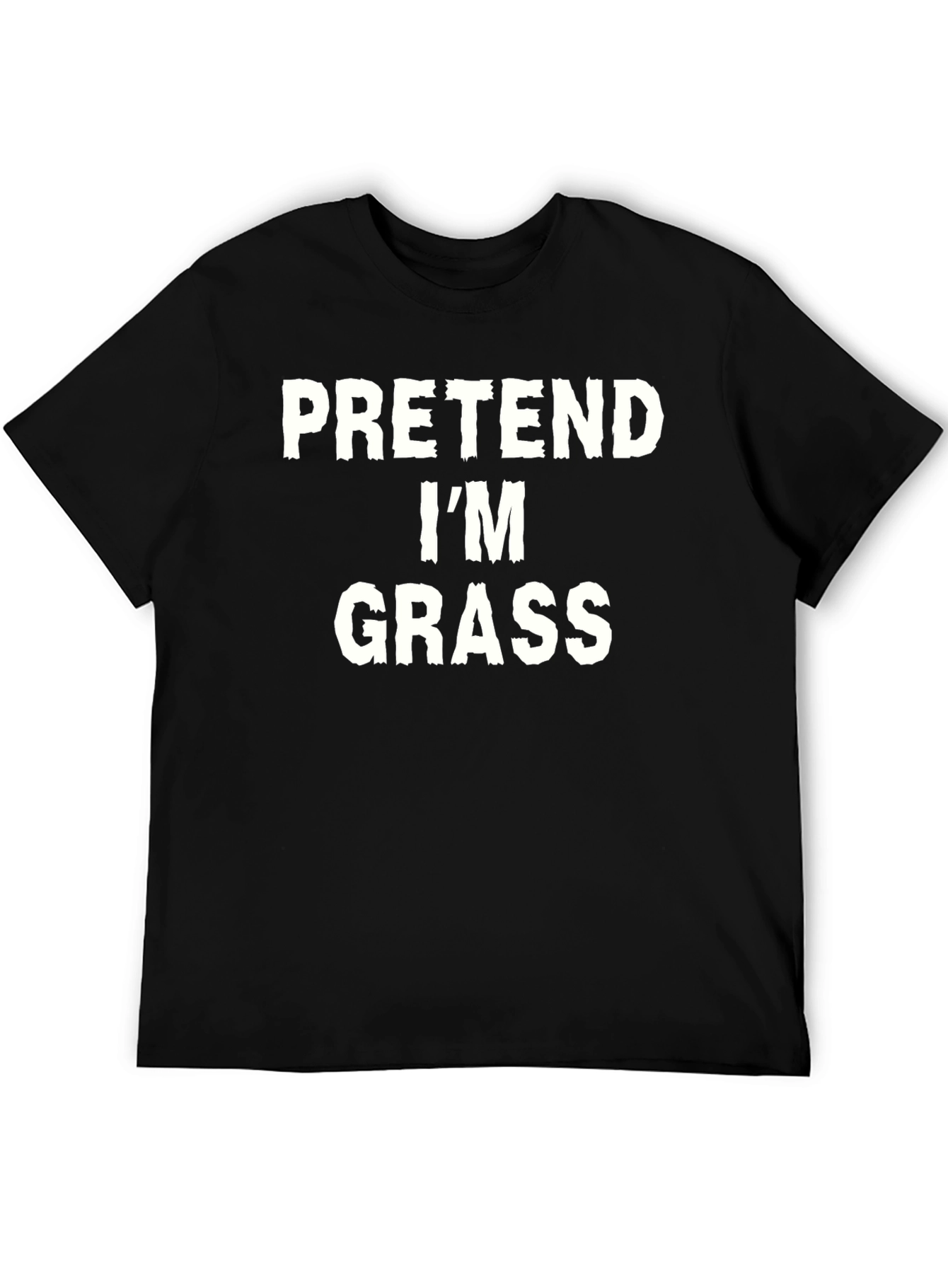 Black Pretend I'm Grass T-Shirt - Funny Costume Tee view 5