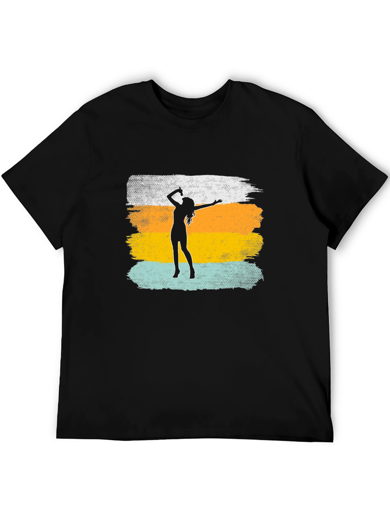 Black Retro Singer Graphic Tee - Vintage Music Lover T-Shirt view 5