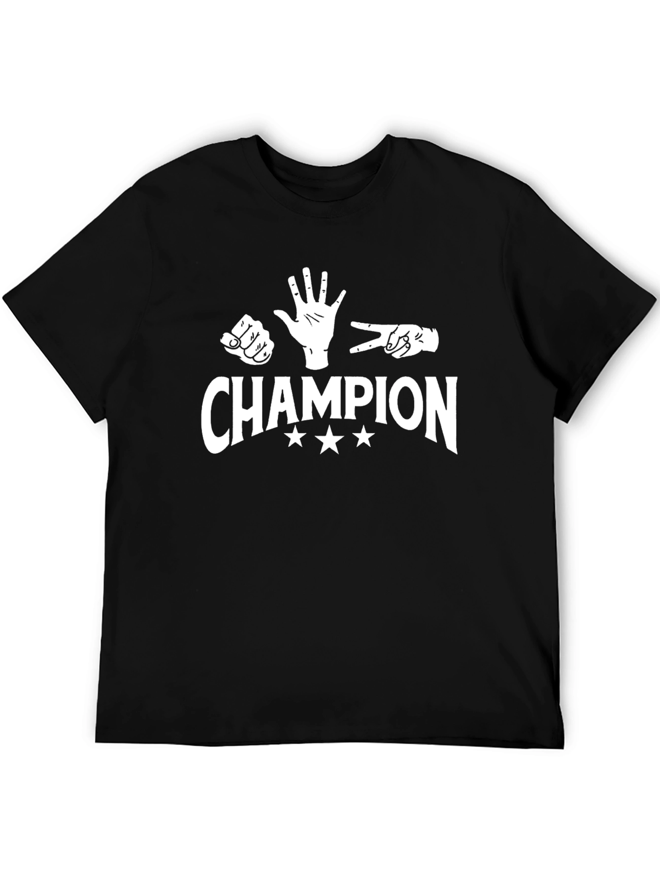 Black Champion Rock Paper Scissors T-Shirt view 5