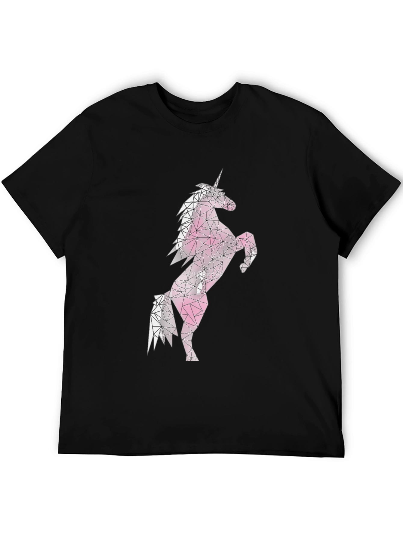 Black Geometric Unicorn Graphic Tee view 5