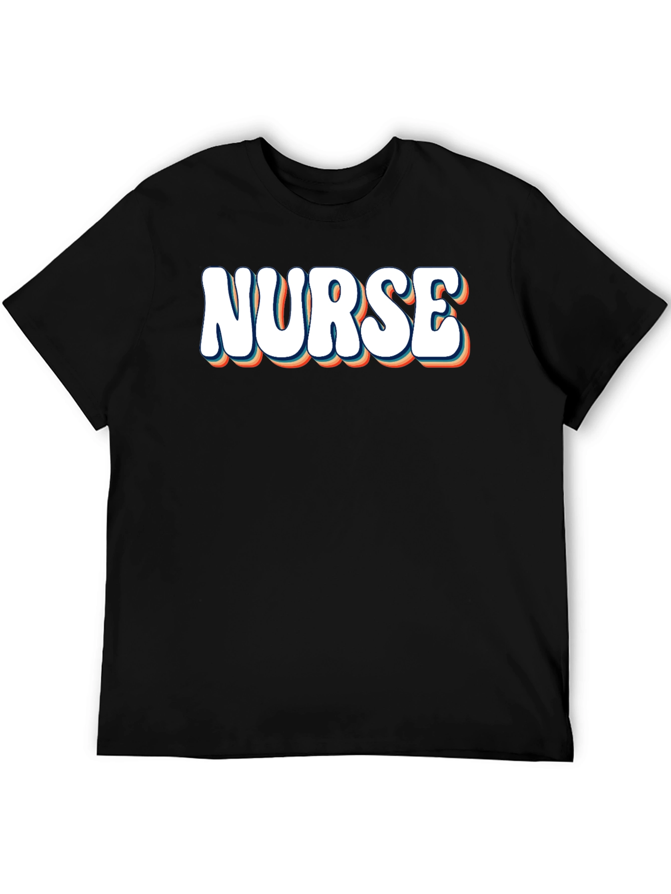 Black Retro Nurse T-Shirt - Comfortable Tee view 5