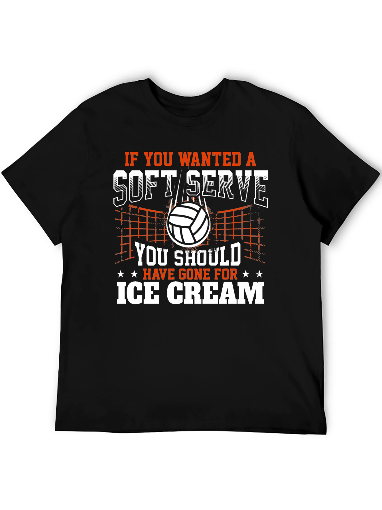Black Soft Serve Volleyball Graphic T-Shirt view 5