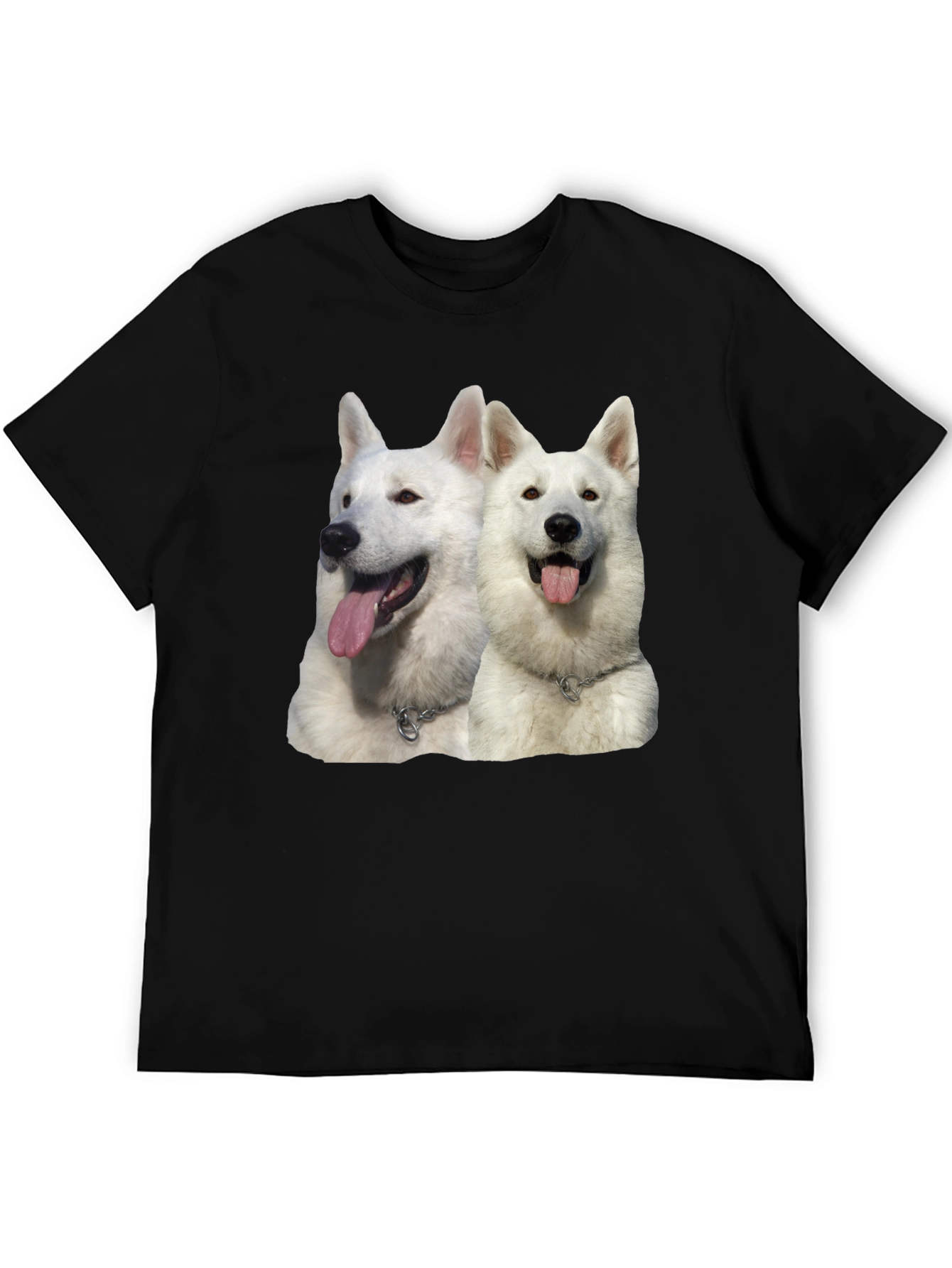 Black White Dog Graphic Black T-Shirt view 5