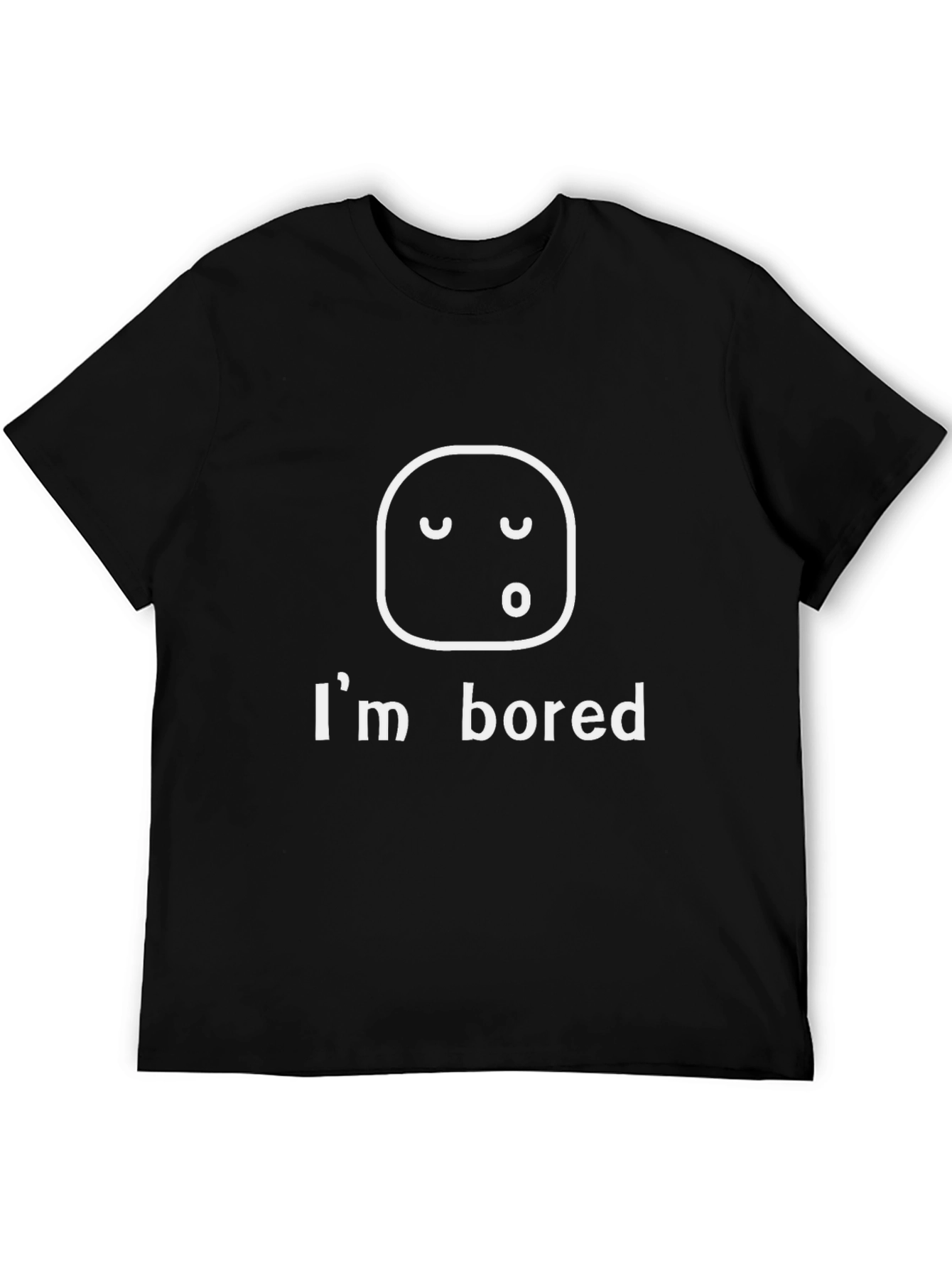 Black I'm Bored Black T-Shirt - Express Your Mood! view 5