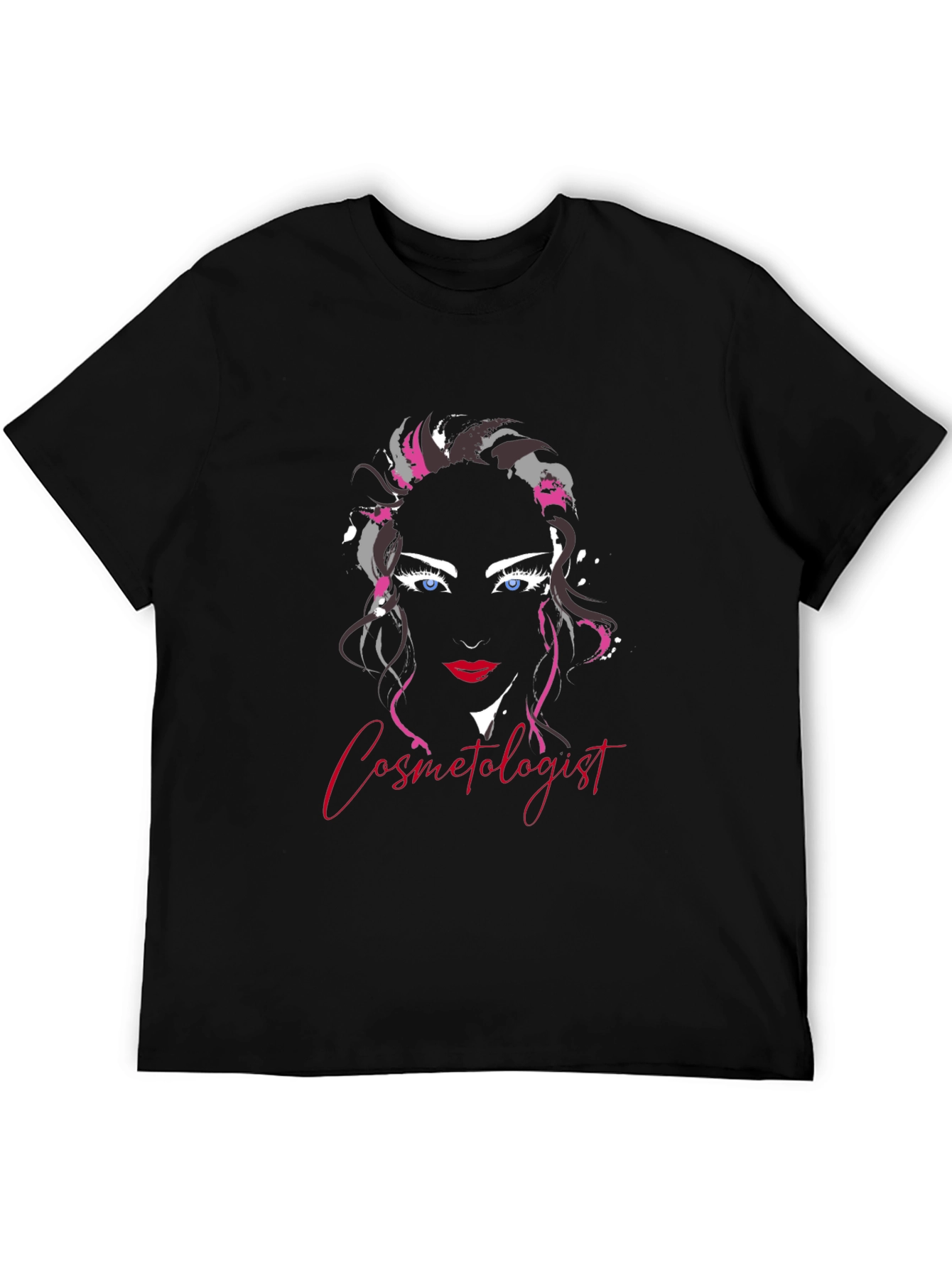 Black Cosmetologist Graphic Tee - Unisex Black T-Shirt view 5