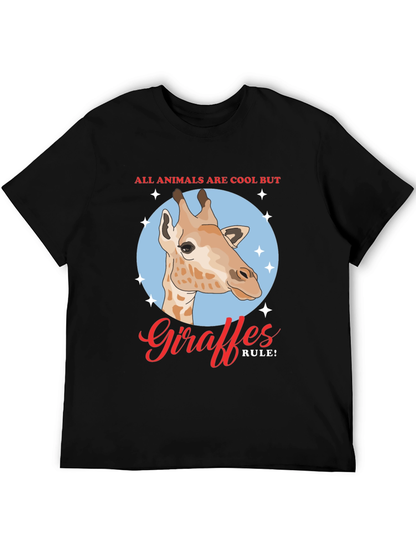 Black Giraffe Rule! Men's Graphic T-Shirt view 5