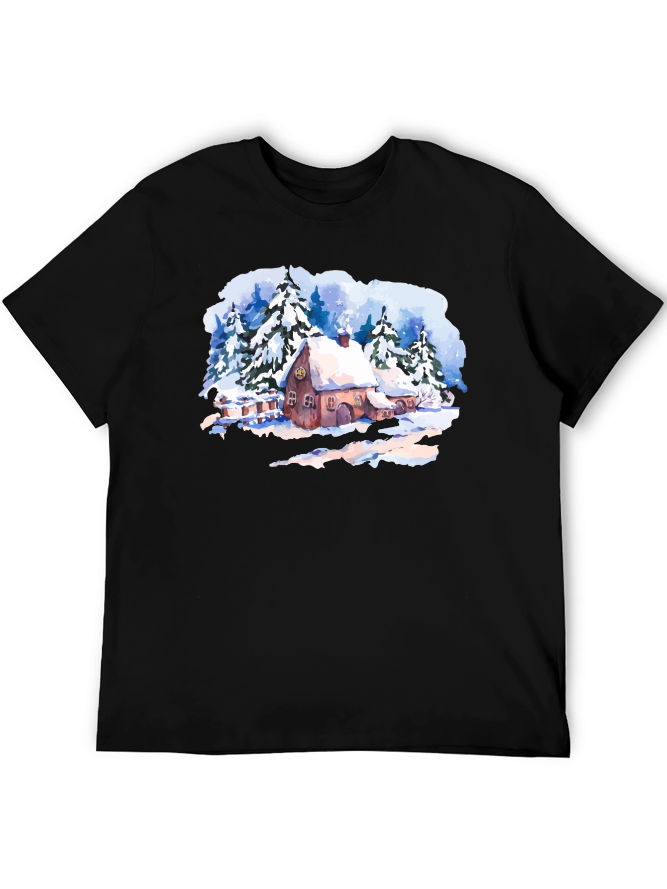 Winter Cabin Graphic T-Shirt - 5