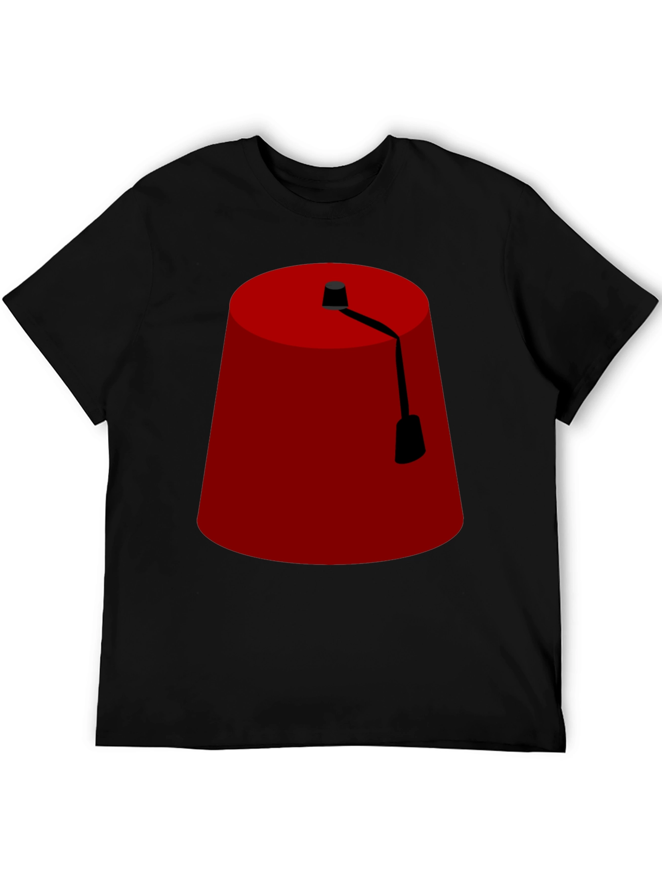 Black Fun Fez T-Shirt - Novelty Hat Graphic Tee view 5