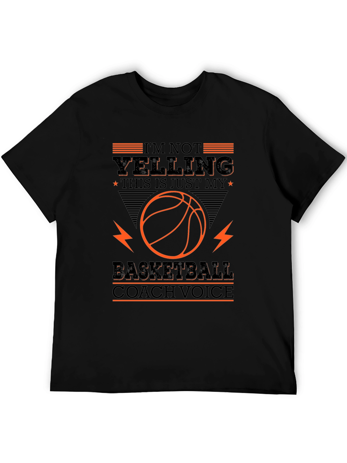 Black Basketball Coach Voice T-Shirt view 5
