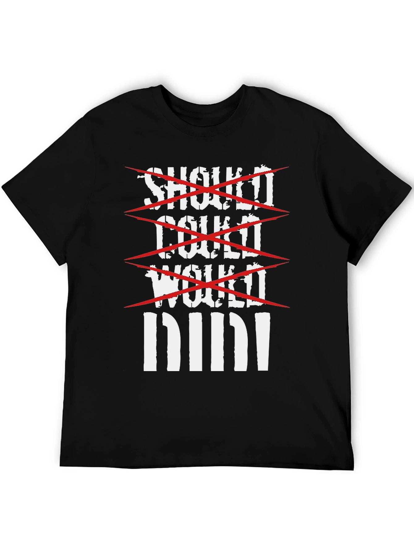 Black Motivational Just Do It T-Shirt view 5