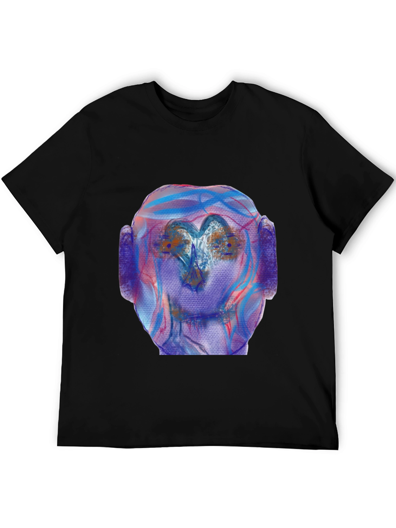 Black Abstract Art Tee - Unique Graphic Print Shirt view 5