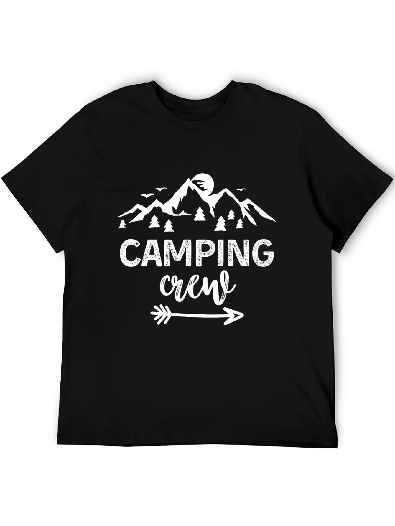 Black Camping Crew Graphic Tee - Adventure Shirt view 5