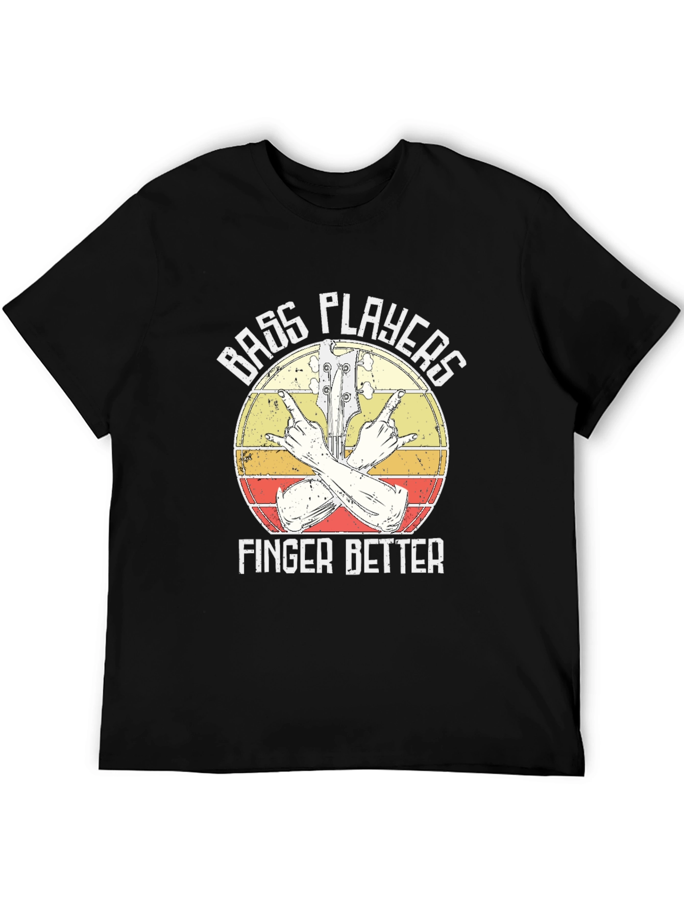 Black Bass Players Finger Better T-Shirt view 5