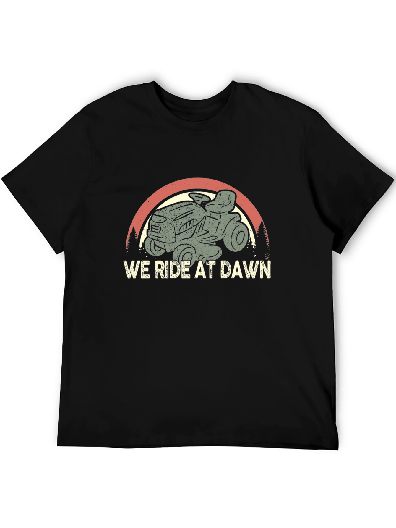 Black We Ride At Dawn T-Shirt view 5