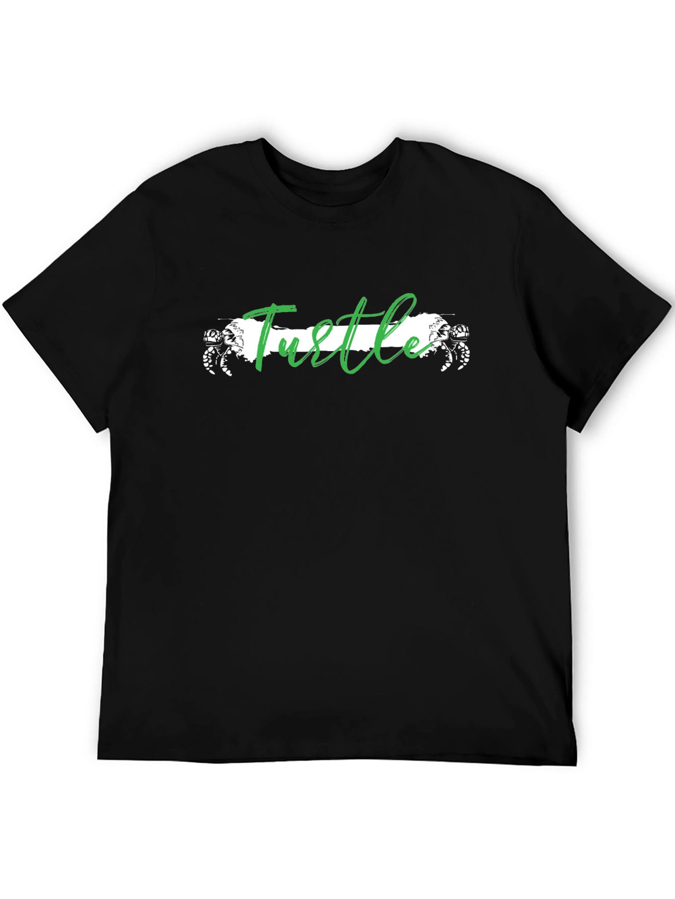 Black Turtle Graphic Tee - Black Cotton T-Shirt view 5