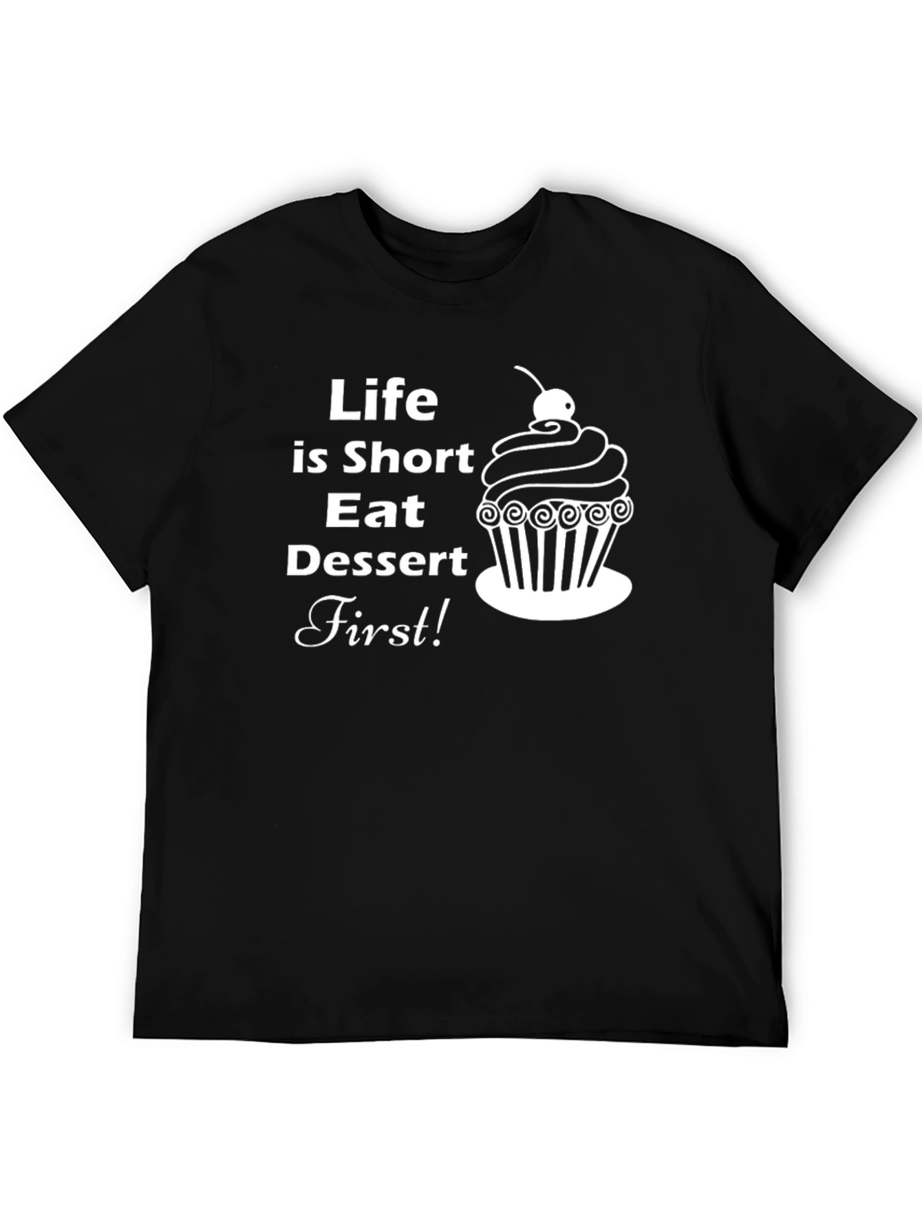 Black Life is Short, Eat Dessert First! T-Shirt view 5