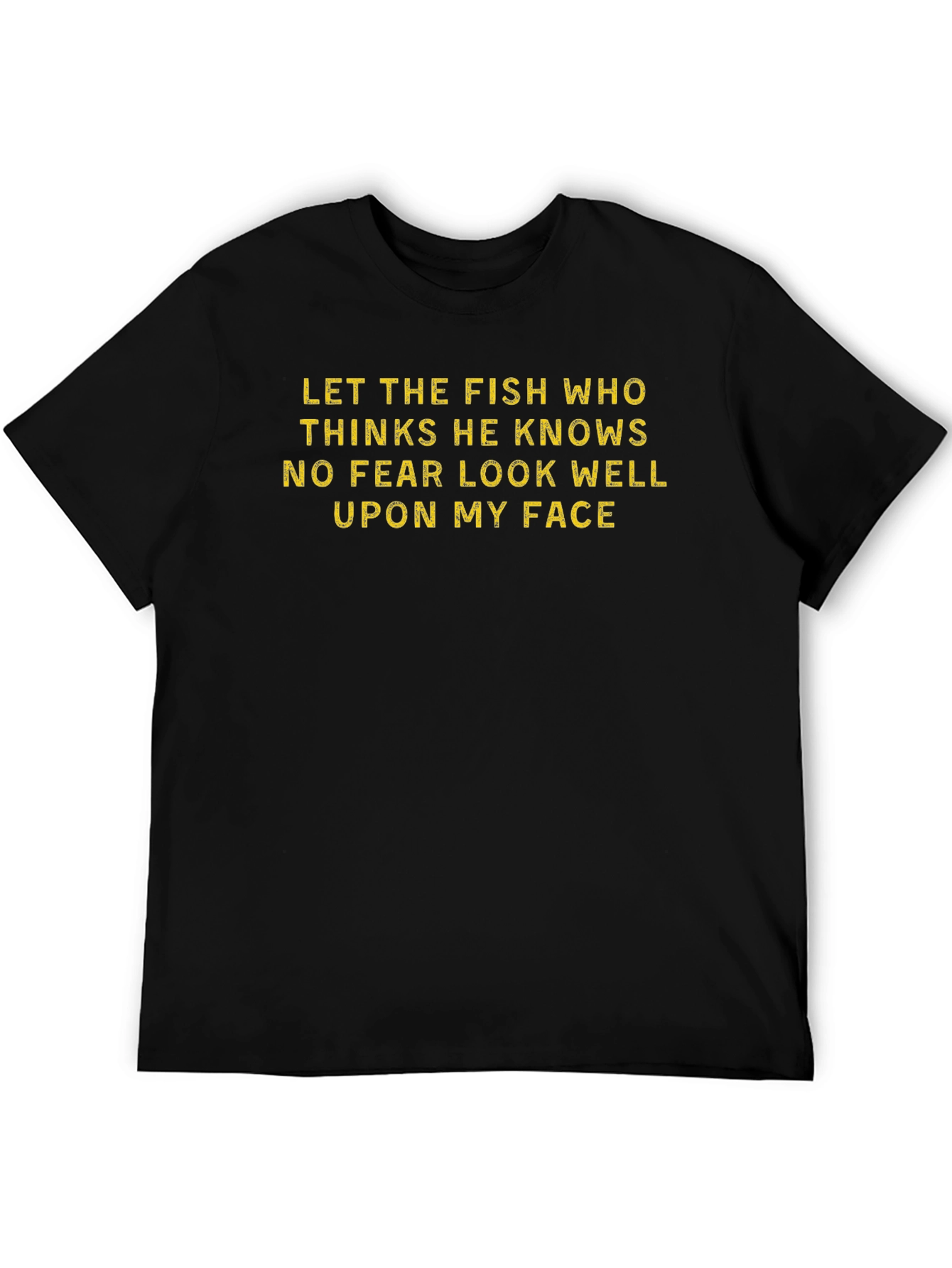 Black Funny Fishing Graphic T-Shirt view 5