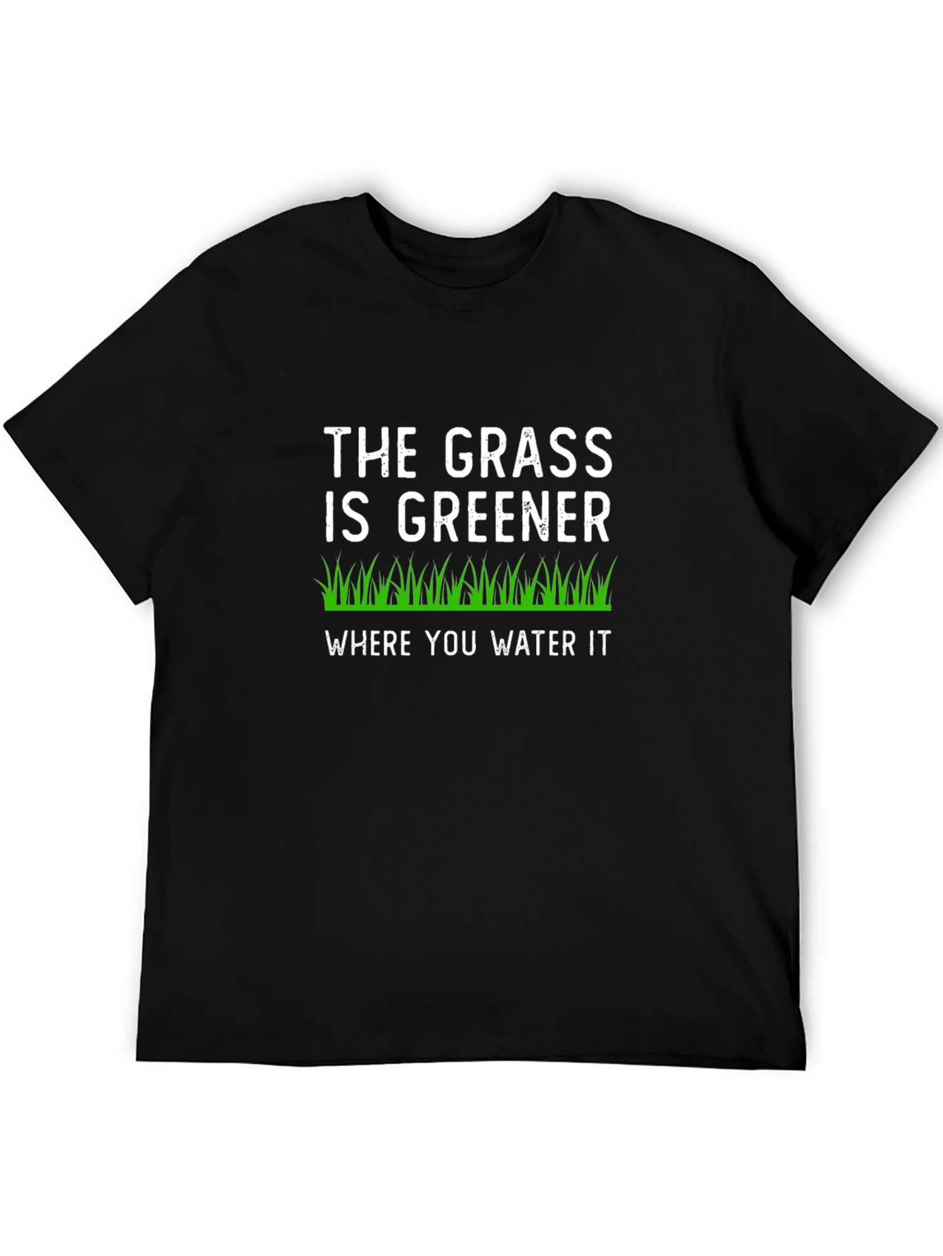 Black The Grass is Greener T-Shirt view 5