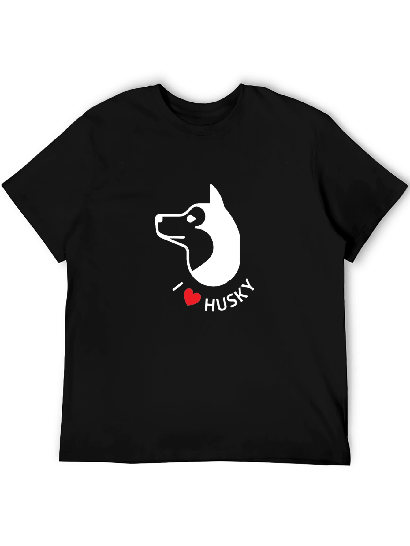 Black I Love Husky T-Shirt - Dog Lover Tee view 5