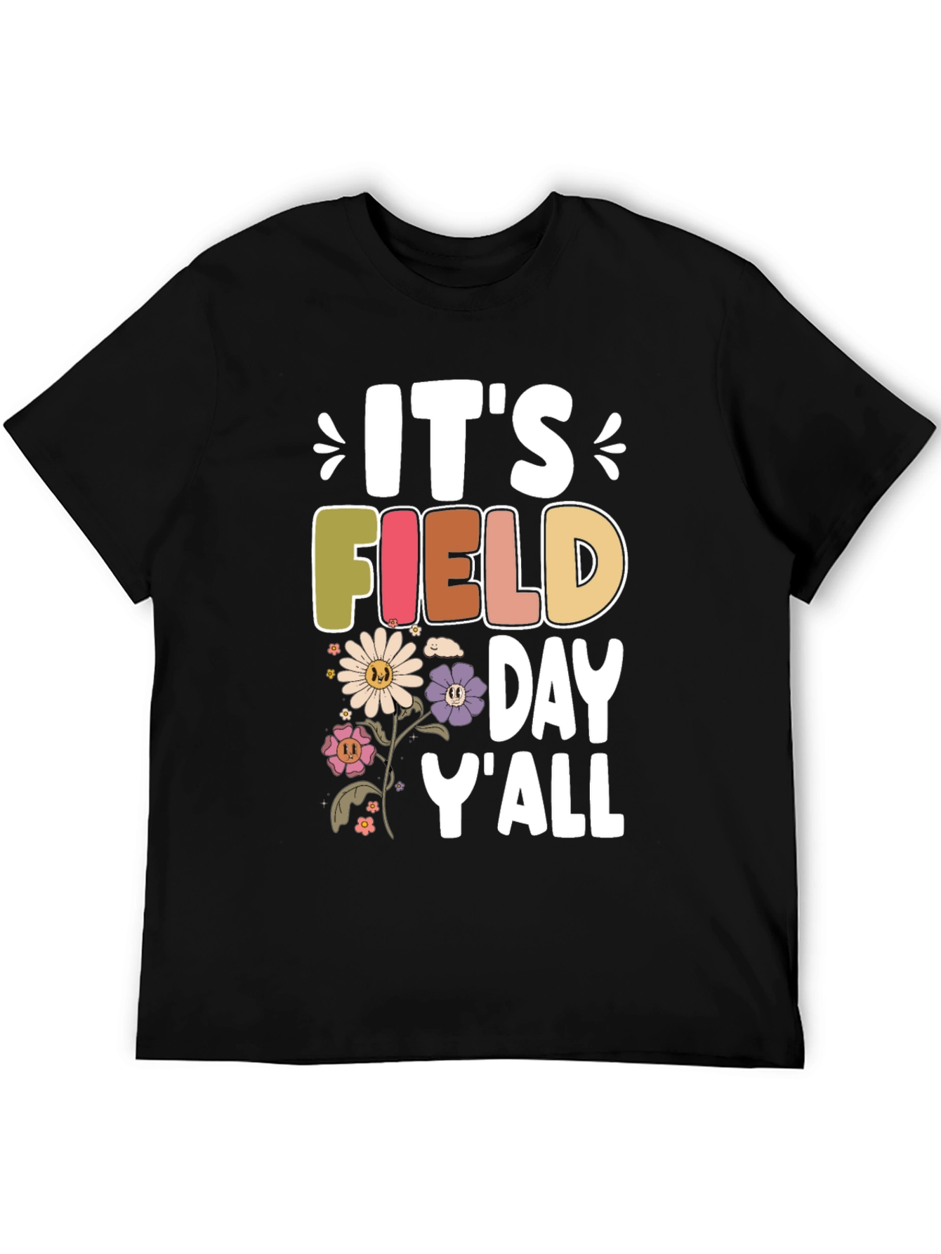Black It's Field Day Y'all T-Shirt view 5