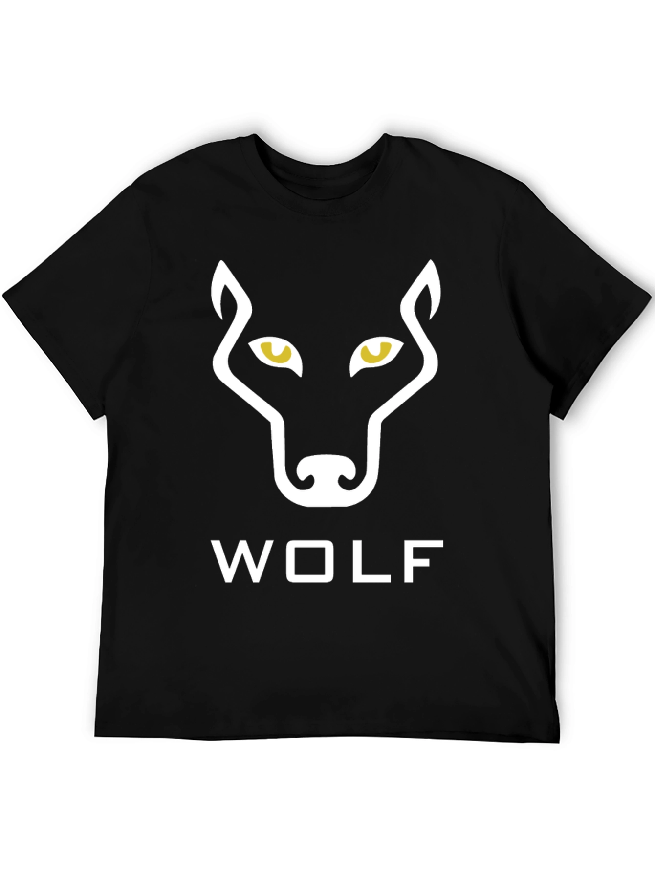 Black Wolf Graphic Print Black T-Shirt view 5