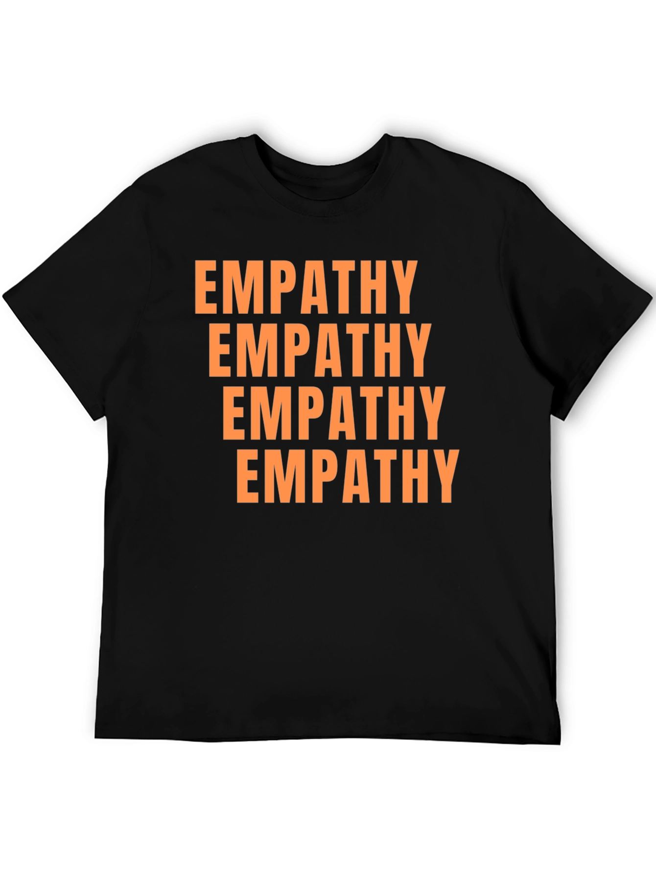Black Empathy Graphic Tee - Unisex Black Cotton T-Shirt view 5