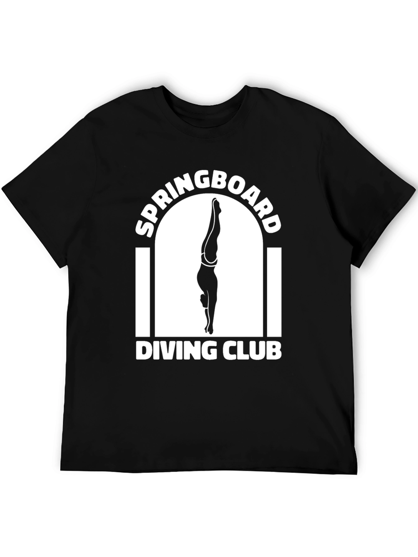 Black Springboard Diving Club T-Shirt - Black view 5