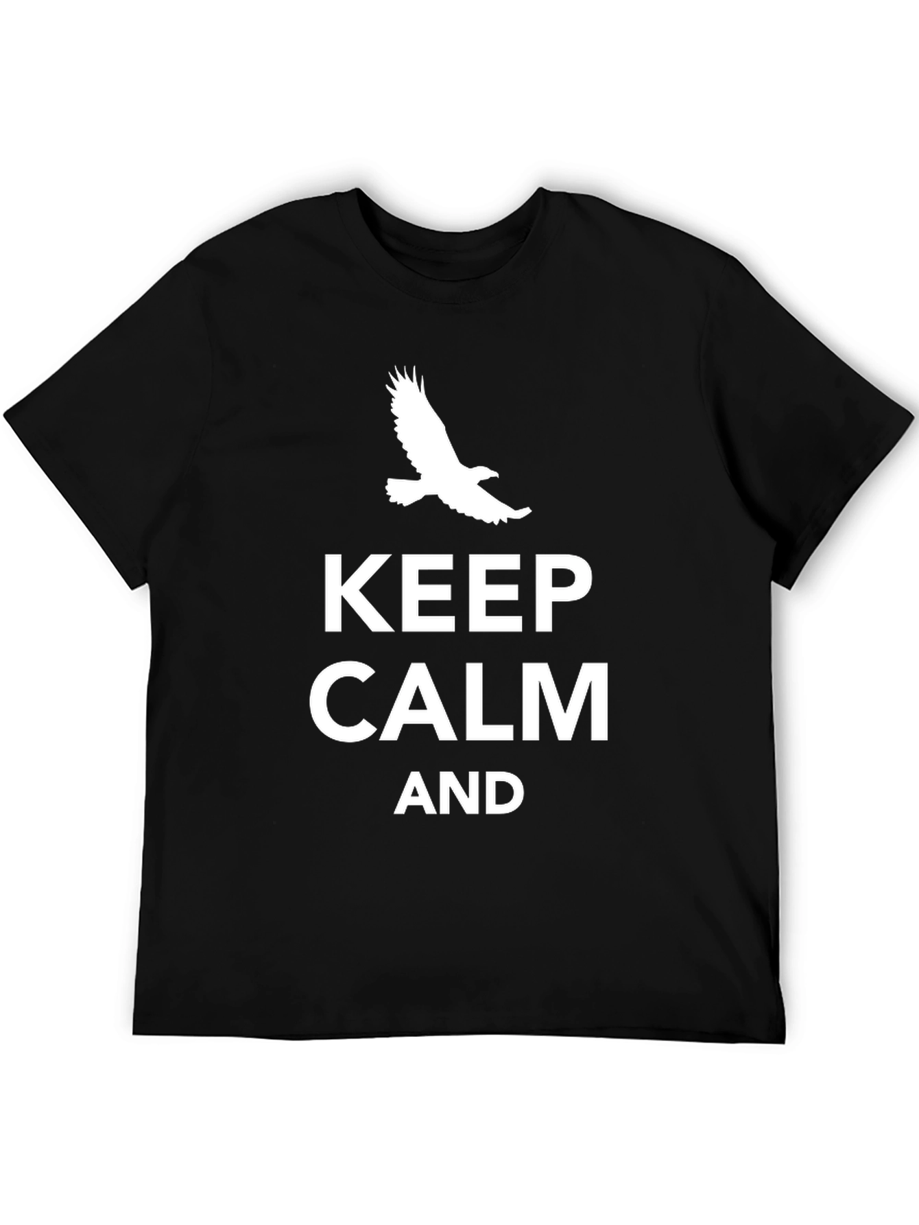 Black Keep Calm T-Shirt - Eagle Graphic Tee view 5