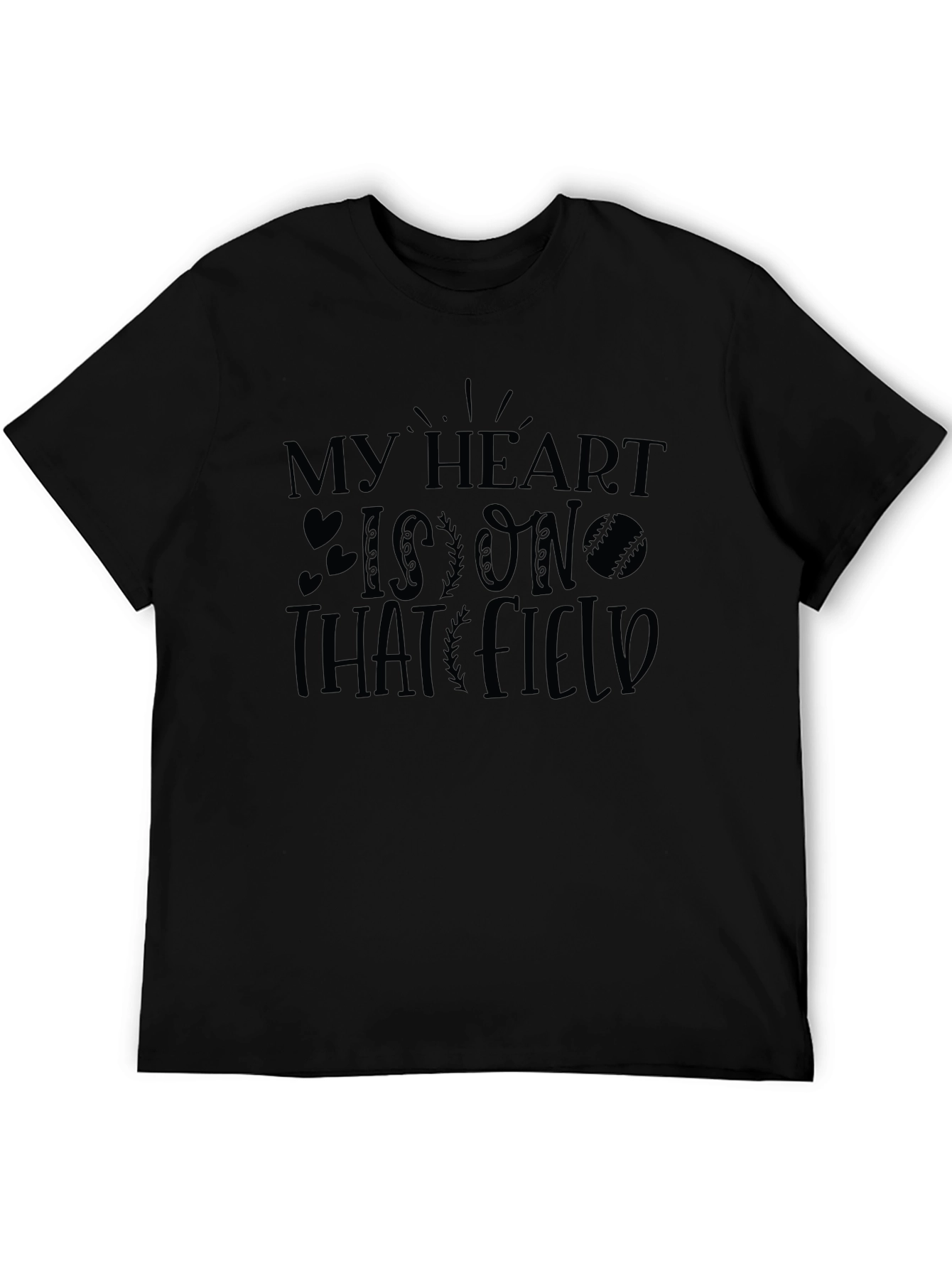 Black My Heart Is On That Field Graphic Tee view 5