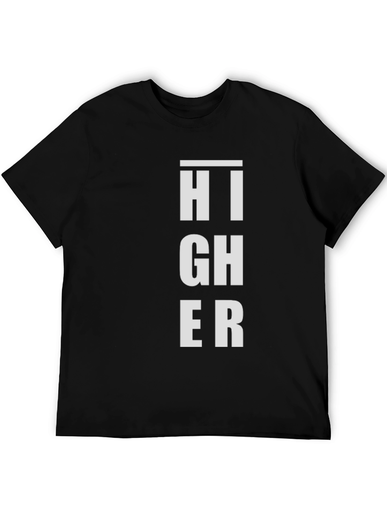 Black Higher Graphic Print Black T-Shirt view 5
