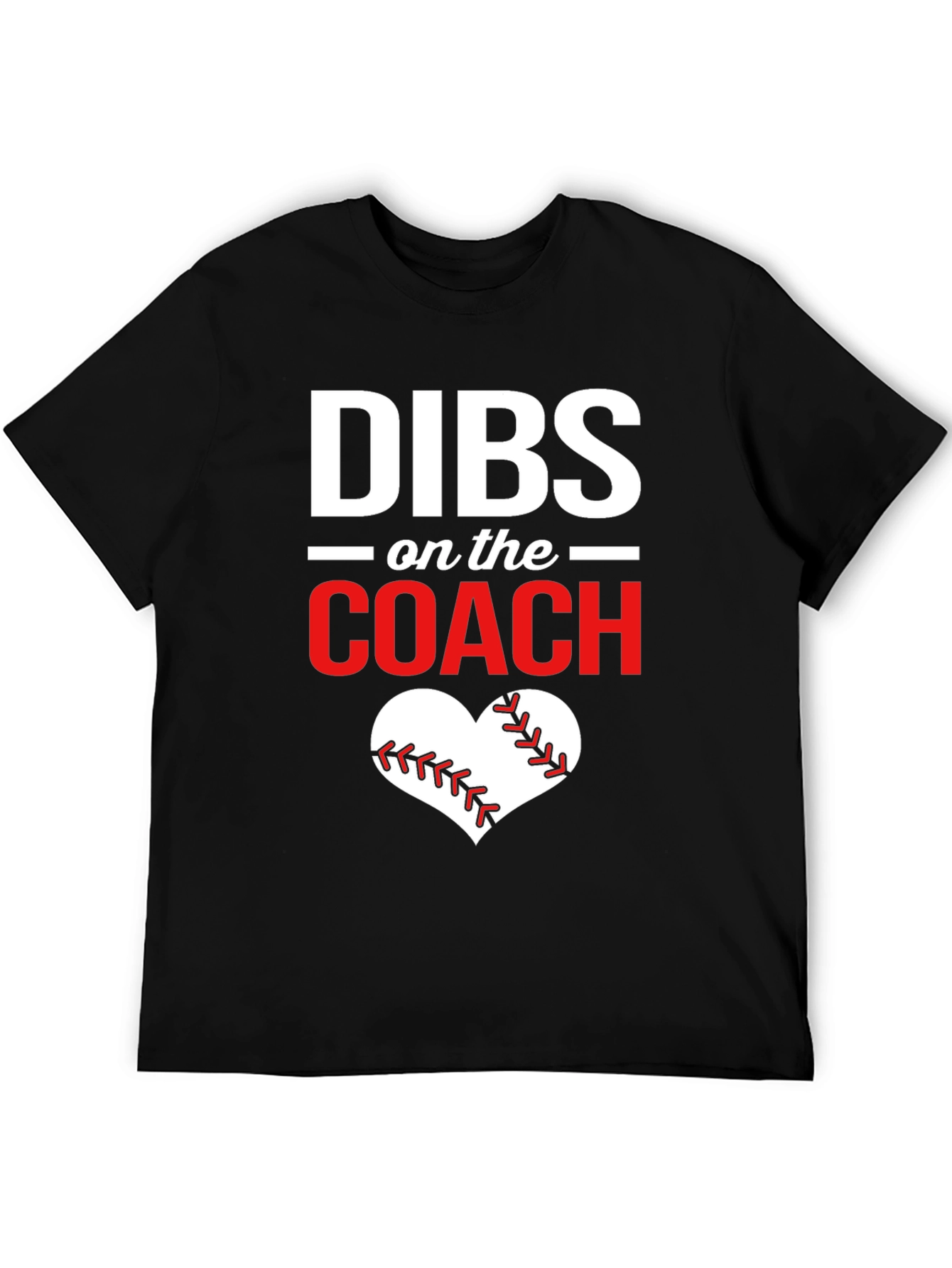 Black Dibs on the Coach Baseball Heart Graphic Tee view 5